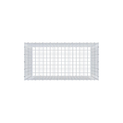Gabion 100 cm x 80 cm x 50 cm (L x H x P), mailles 5 cm x 5 cm, anneau en C