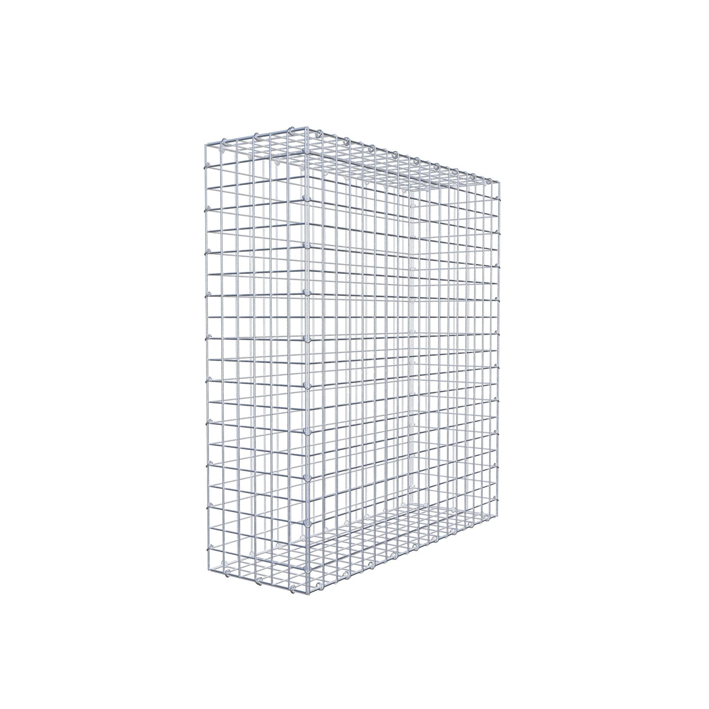 Gabion 100 cm x 90 cm x 30 cm (L x H x P), mailles 5 cm x 5 cm, anneau en C