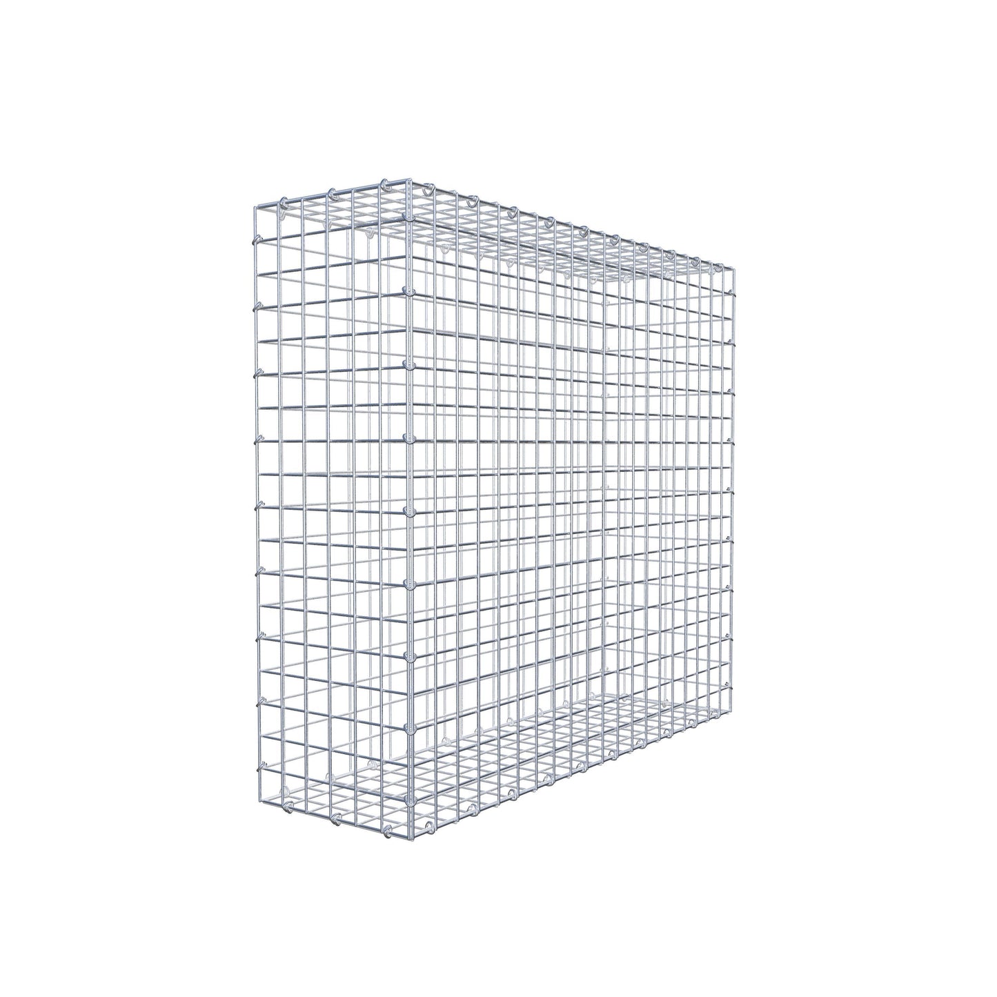 Gabion 100 cm x 90 cm x 30 cm (L x H x P), mailles 5 cm x 5 cm, anneau en C
