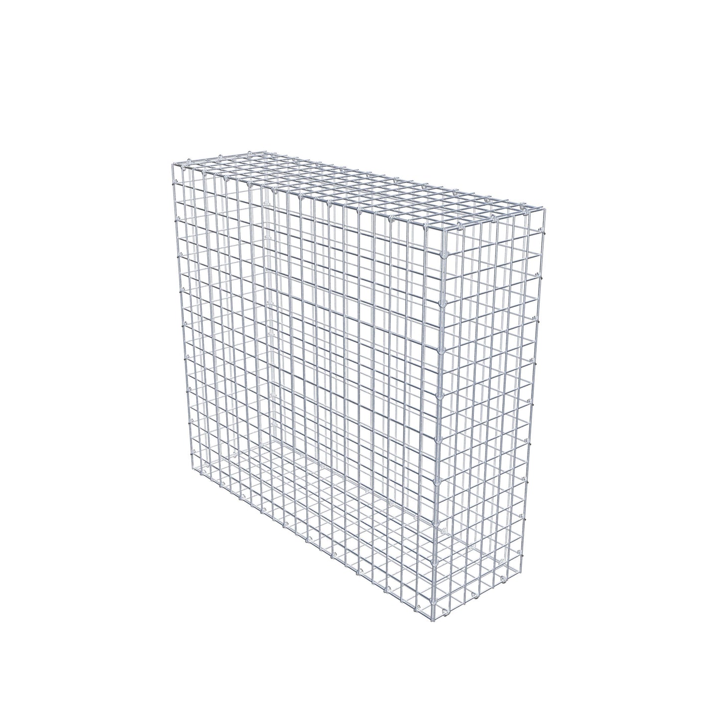 Gabion 100 cm x 90 cm x 30 cm (L x H x P), mailles 5 cm x 5 cm, anneau en C