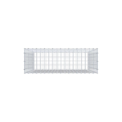Gabion 100 cm x 90 cm x 30 cm (L x H x P), mailles 5 cm x 5 cm, anneau en C