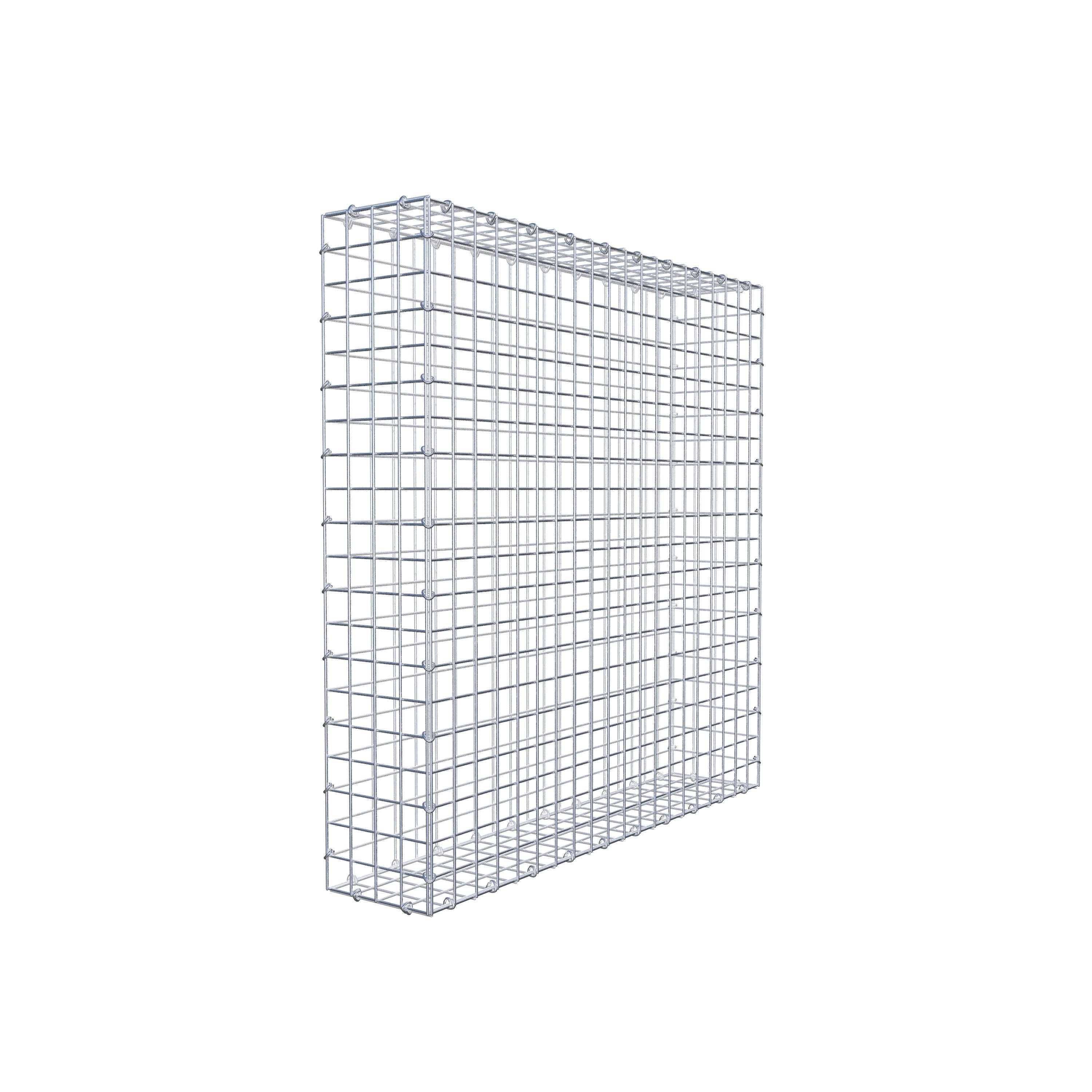 Gabion 100 cm x 100 cm x 20 cm (L x H x D), mesh size 5 cm x 5 cm, C-ring