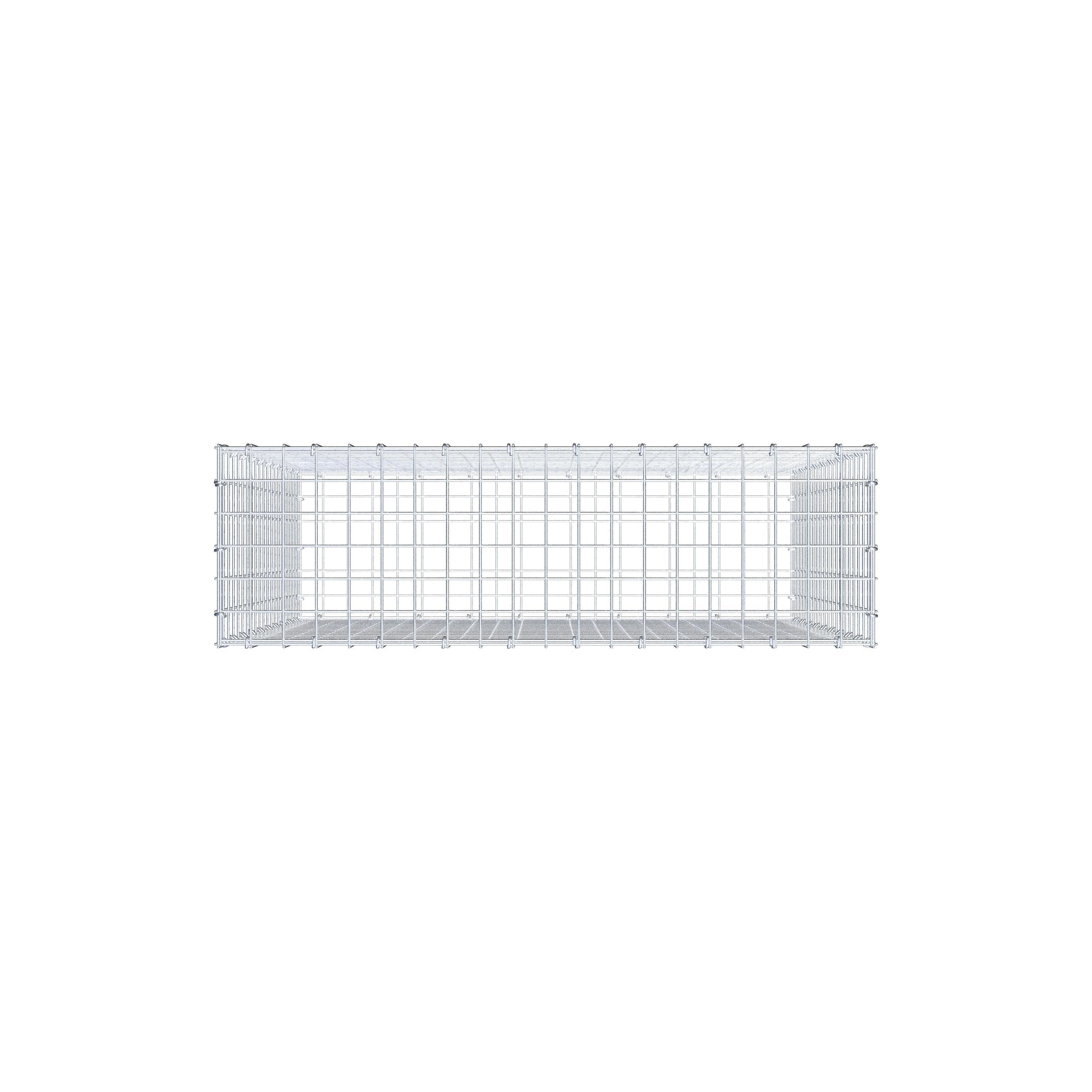 Gabion 100 cm x 100 cm x 30 cm (L x H x D), maskestørrelse 5 cm x 5 cm, C-ring