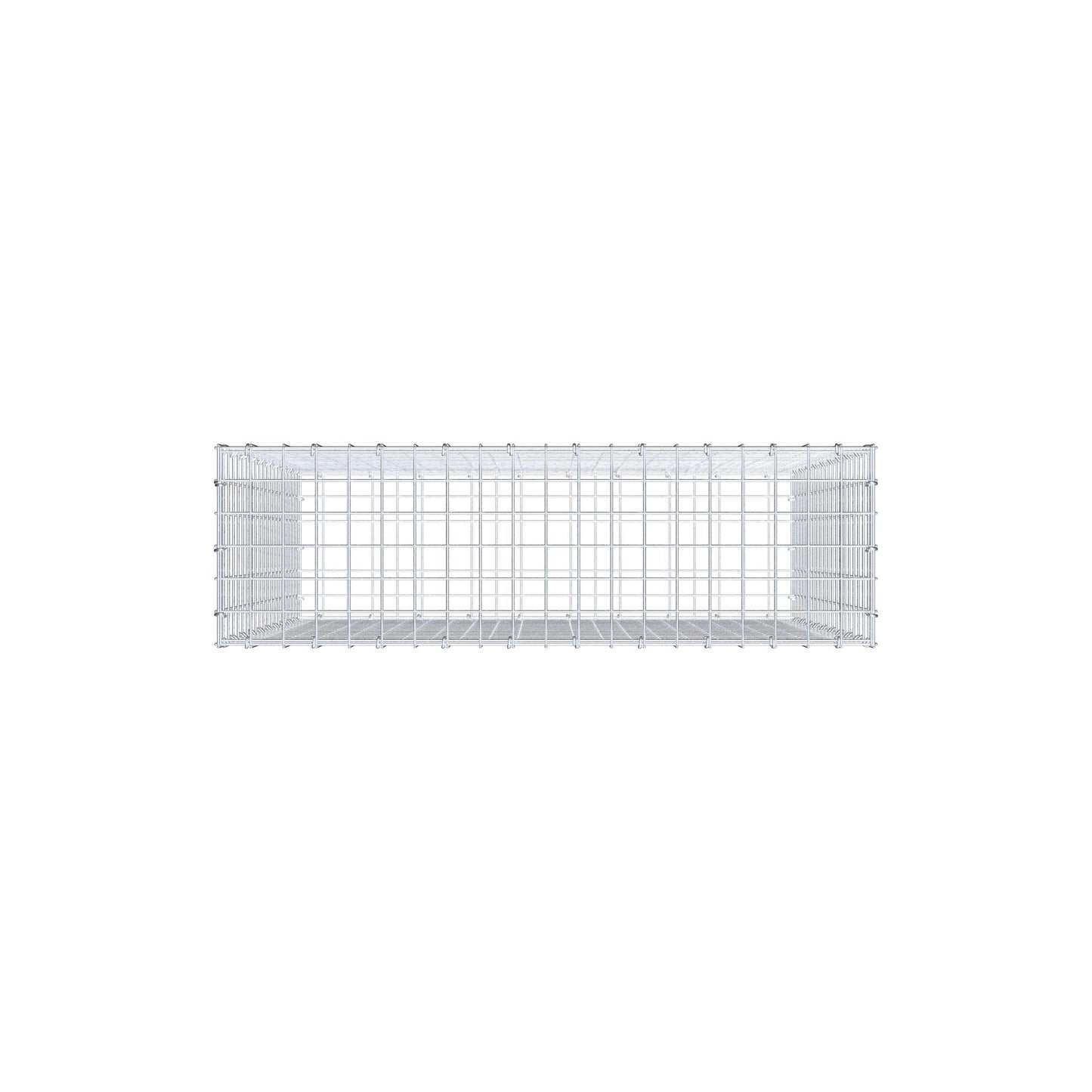 Gabion 100 cm x 100 cm x 30 cm (L x H x P), mailles 5 cm x 5 cm, anneau en C