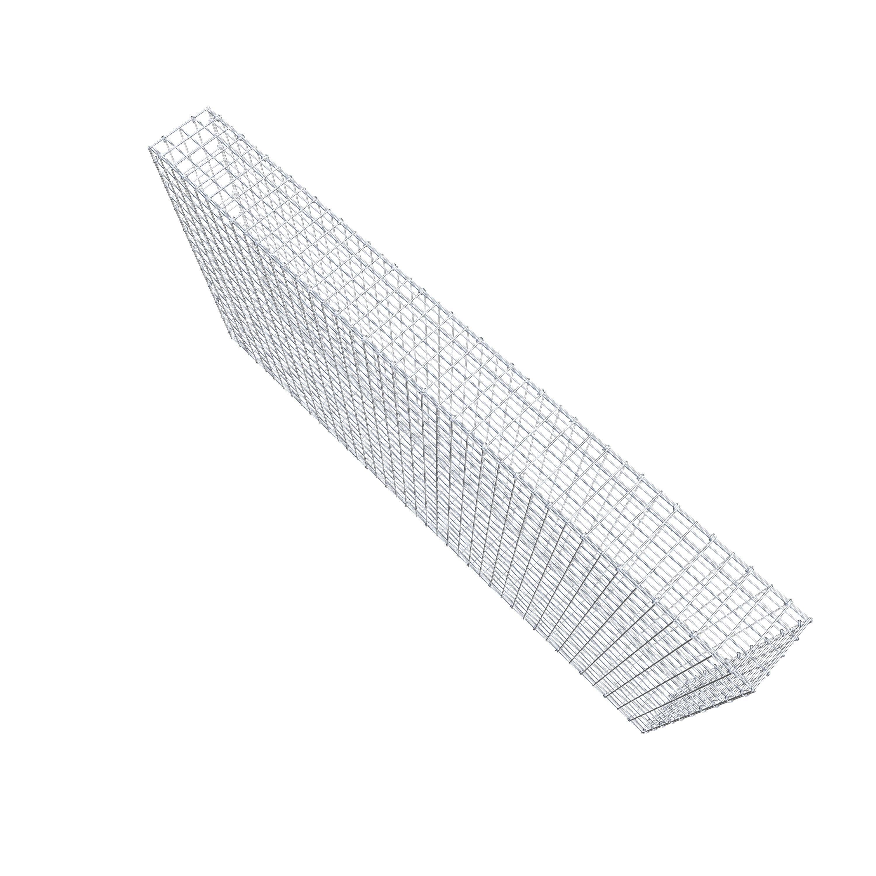 Gabione 200 cm x 100 cm x 20 cm (L x H x T), Maschenweite 5 cm x 5 cm, C-Ring