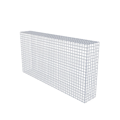 Gabion 200 cm x 100 cm x 30 cm (L x H x P), mailles 5 cm x 5 cm, anneau en C