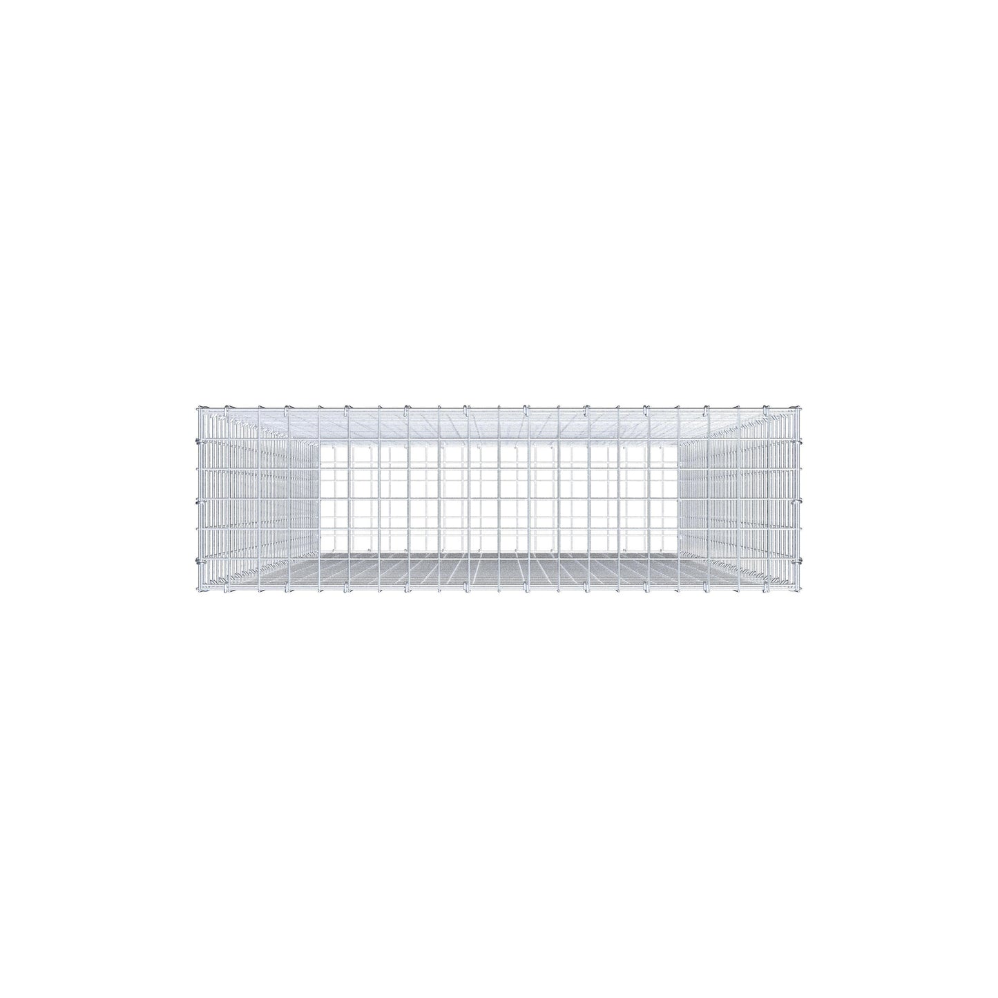 Gabion 200 cm x 100 cm x 30 cm (L x H x P), mailles 5 cm x 5 cm, anneau en C