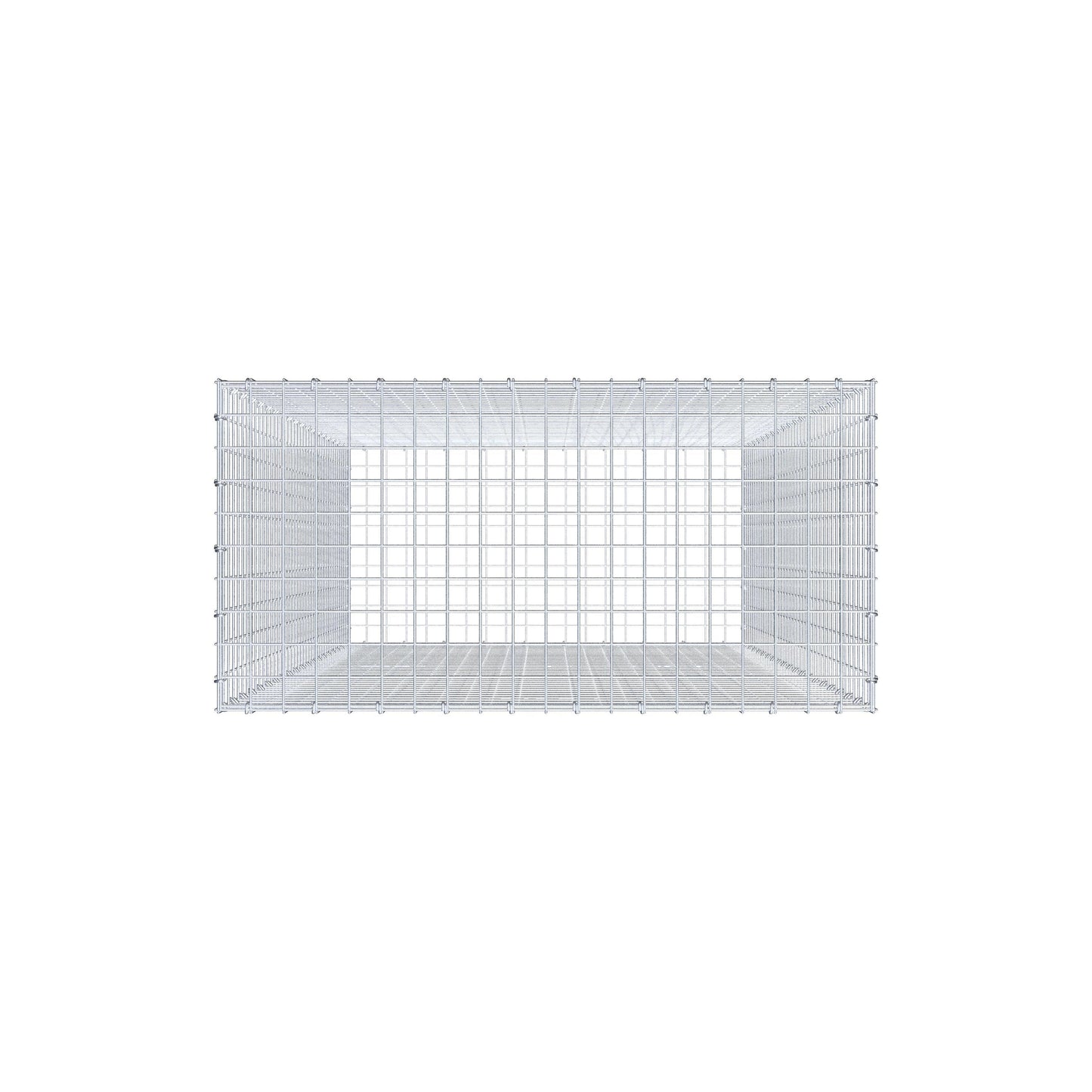 Gabion 200 cm x 100 cm x 50 cm (L x H x D), maskestørrelse 5 cm x 5 cm, C-ring