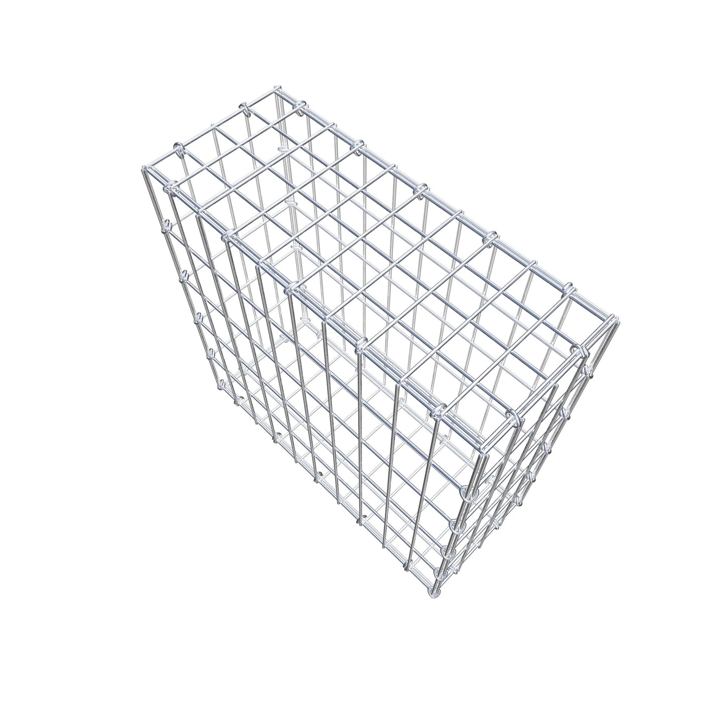 Gabbione 50 cm x 50 cm x 20 cm (L x H x P), maglia 5 cm x 10 cm, anello a C