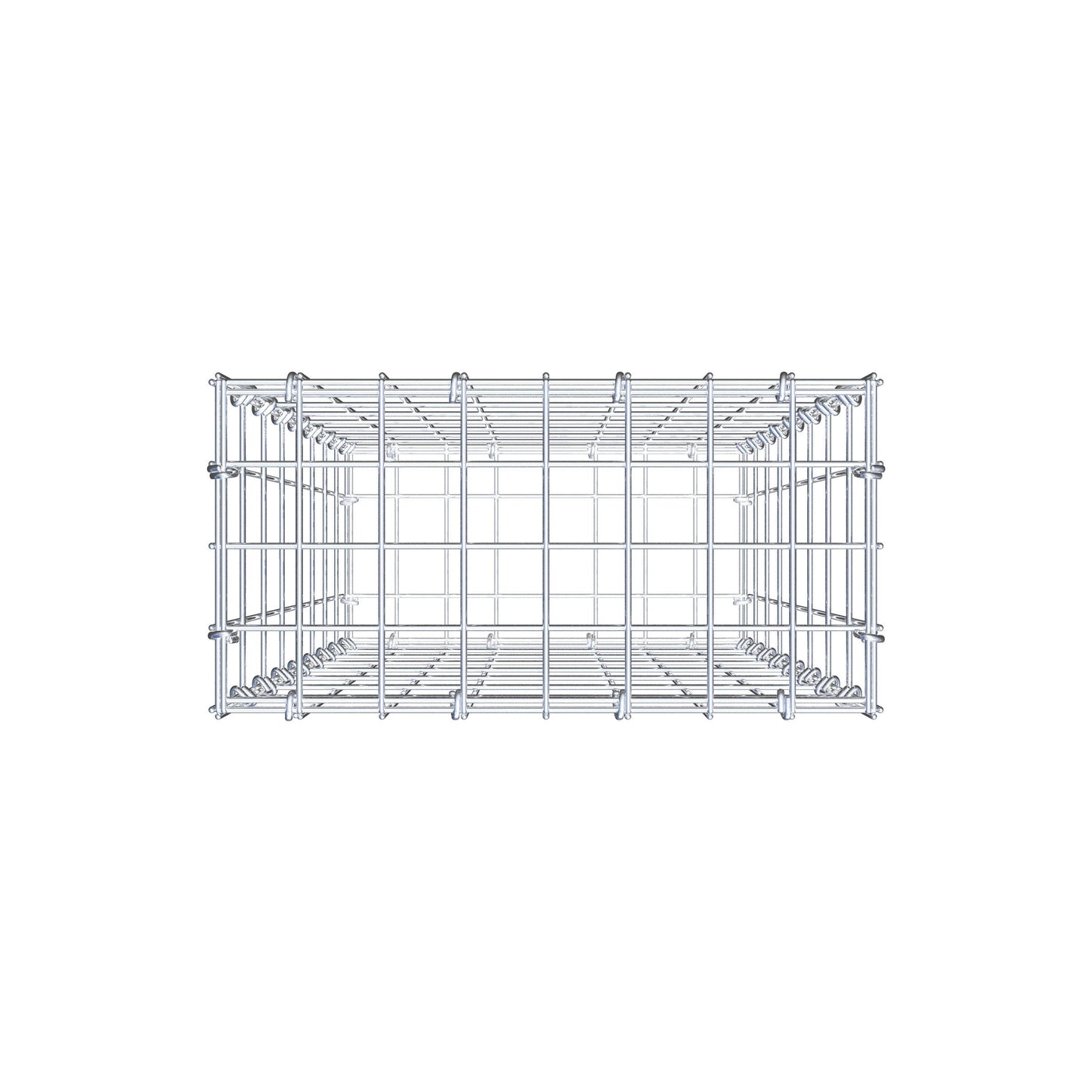 Gabion 80 cm x 40 cm x 20 cm (L x H x D), maskstorlek 5 cm x 10 cm, C-ring