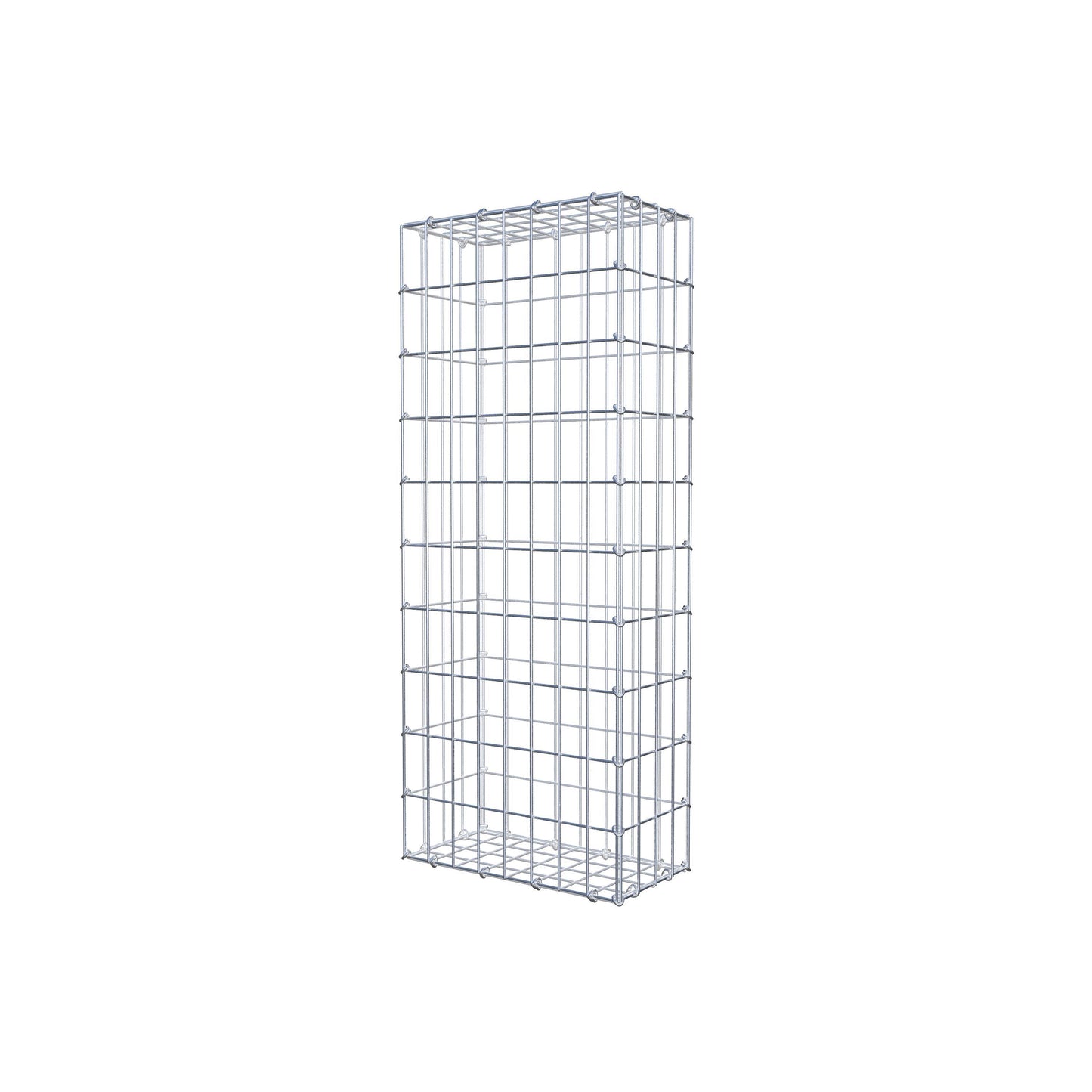 Gabion 100 cm x 20 cm x 40 cm (L x H x P), mailles 5 cm x 10 cm, anneau en C