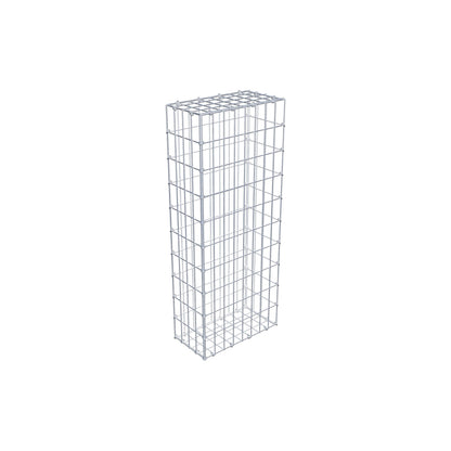 Gabion 100 cm x 20 cm x 40 cm (L x H x P), mailles 5 cm x 10 cm, anneau en C