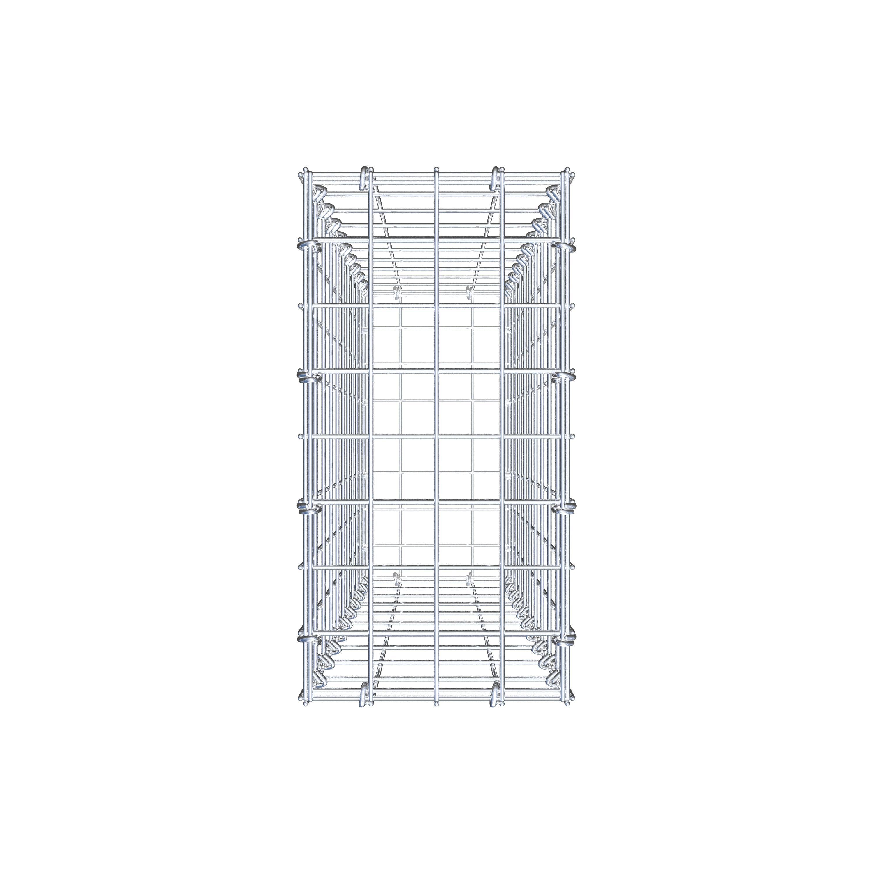 Schanskorf 100 cm x 20 cm x 40 cm (L x H x D), maaswijdte 5 cm x 10 cm, C-ring