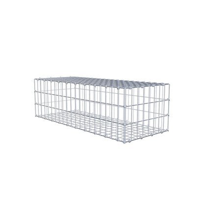 Gabione 100 cm x 30 cm x 40 cm (L x H x T), Maschenweite 5 cm x 10 cm, C-Ring