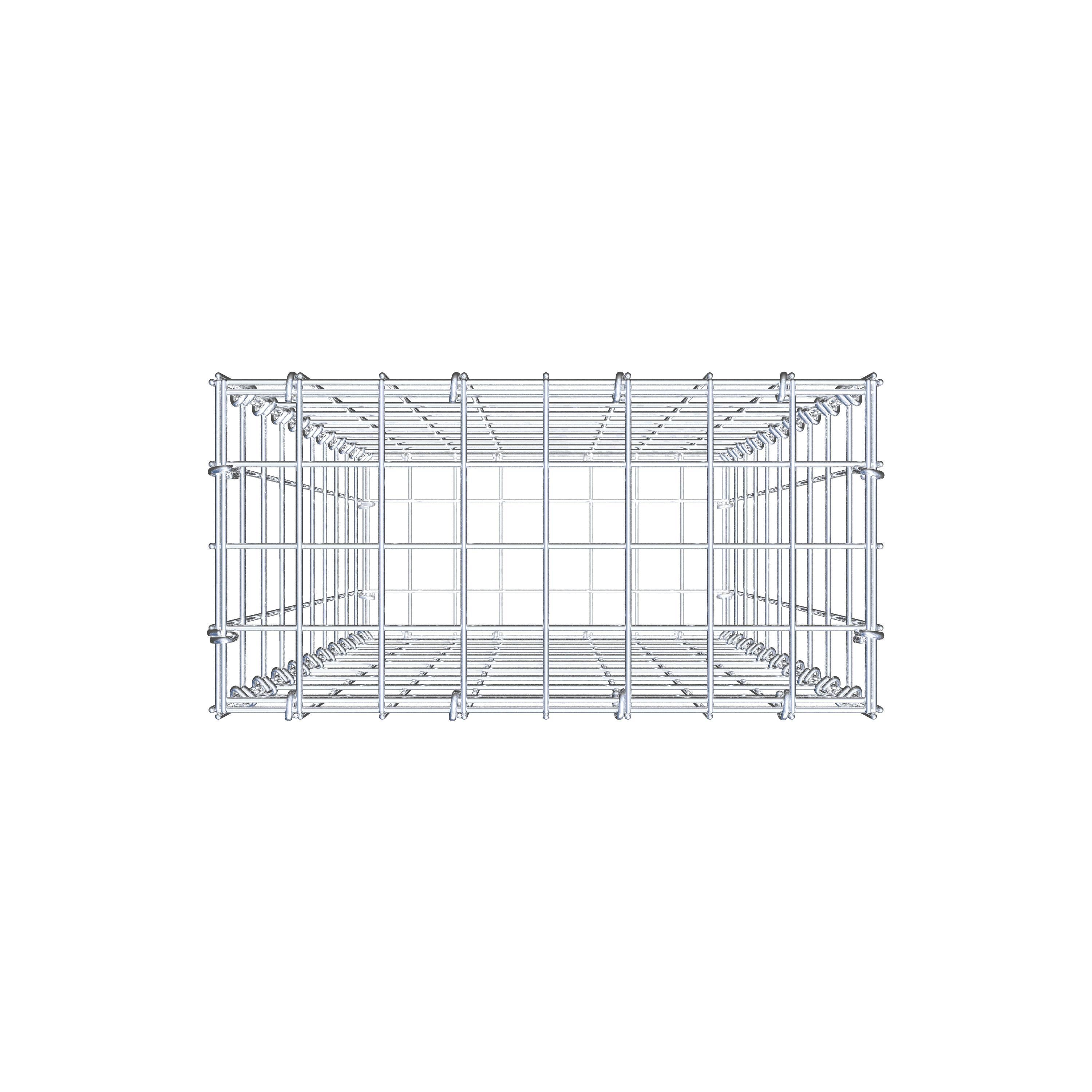 Gabione 100 cm x 40 cm x 20 cm (L x H x T), Maschenweite 5 cm x 10 cm, C-Ring