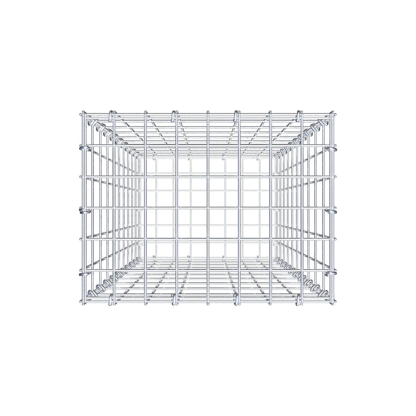 Gabion 100 cm x 40 cm x 30 cm (L x H x D), mesh size 5 cm x 10 cm, C-ring