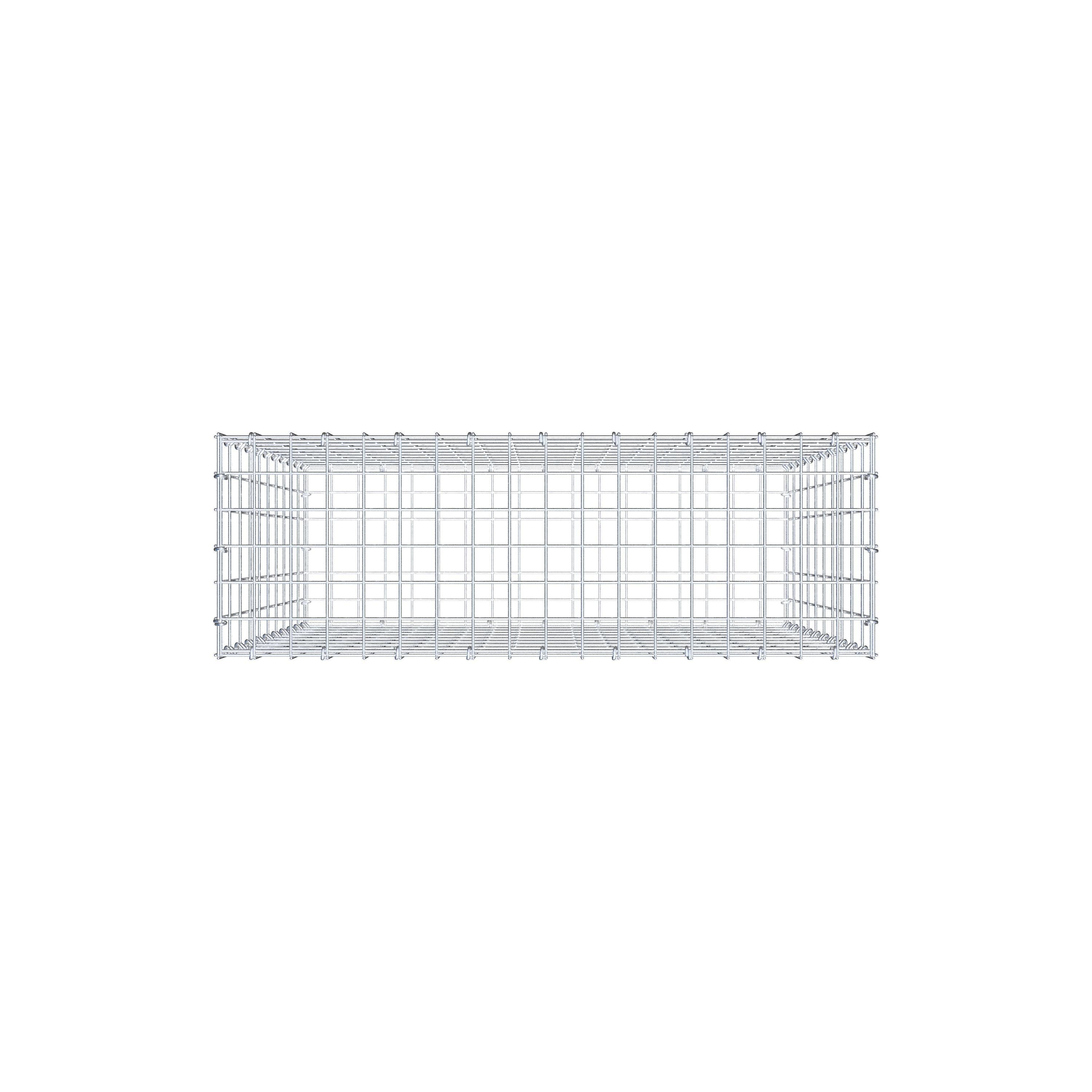 Gabion 100 cm x 90 cm x 30 cm (L x H x D), maskstorlek 5 cm x 10 cm, C-ring