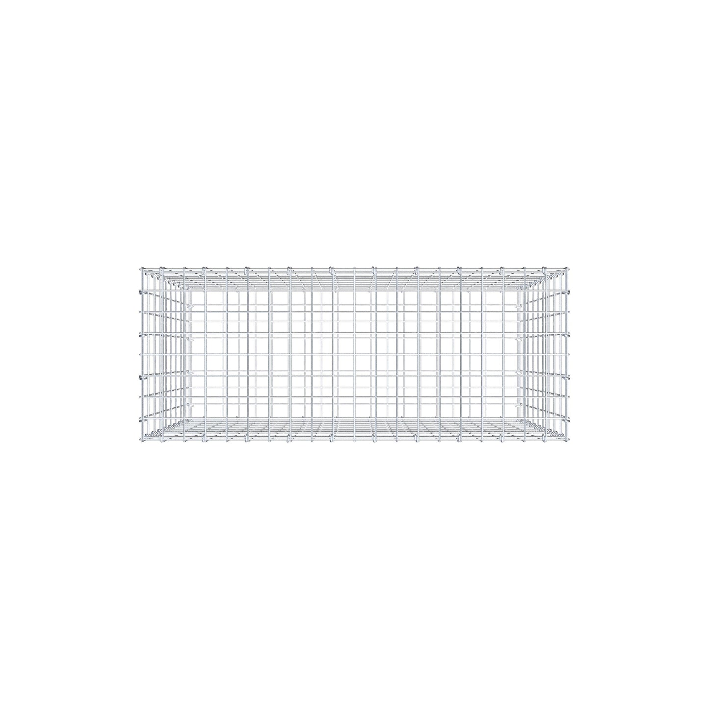 Gabion 100 cm x 90 cm x 40 cm (L x H x D), maskstorlek 5 cm x 10 cm, C-ring