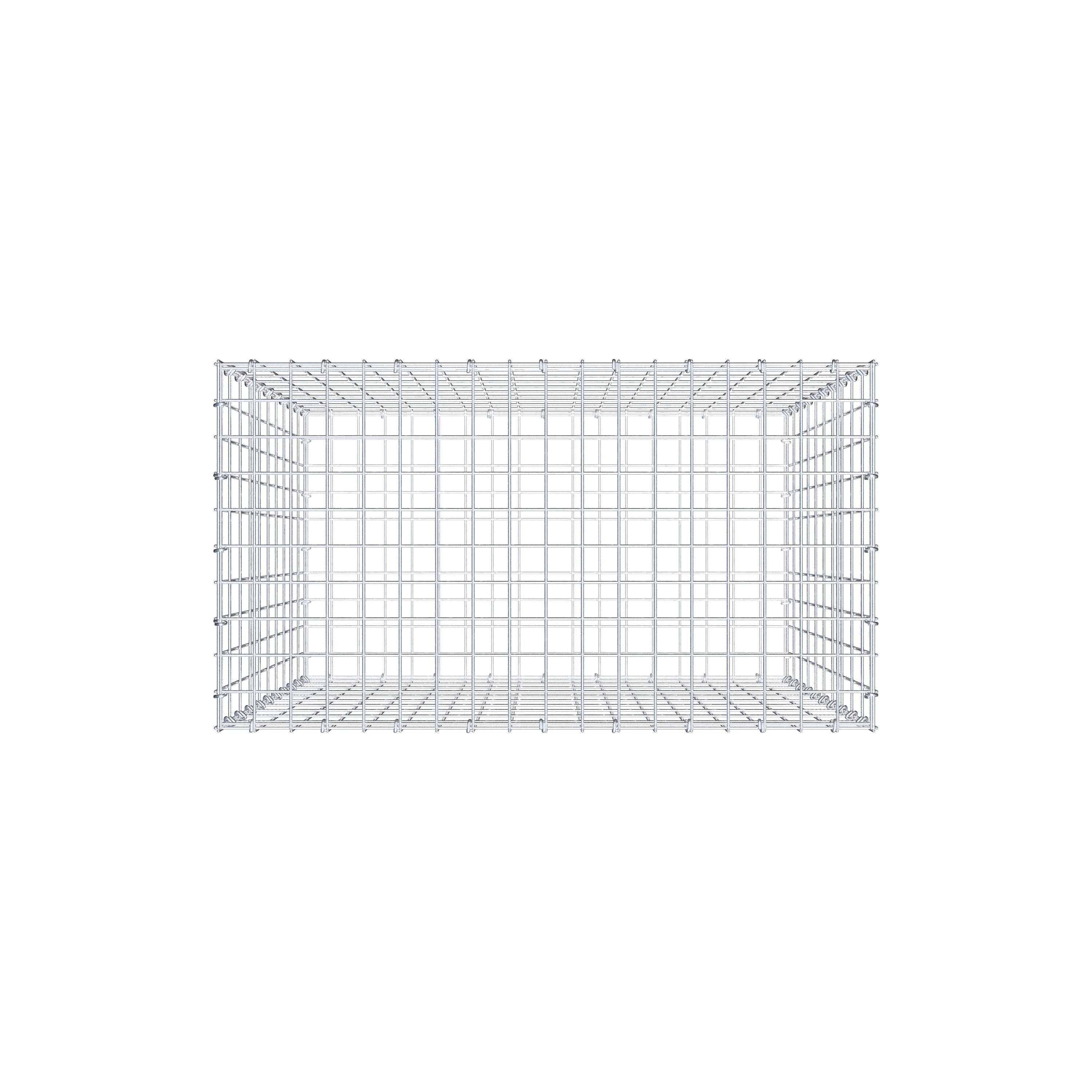 Schanskorf 100 cm x 90 cm x 50 cm (L x H x D), maaswijdte 5 cm x 10 cm, C-ring