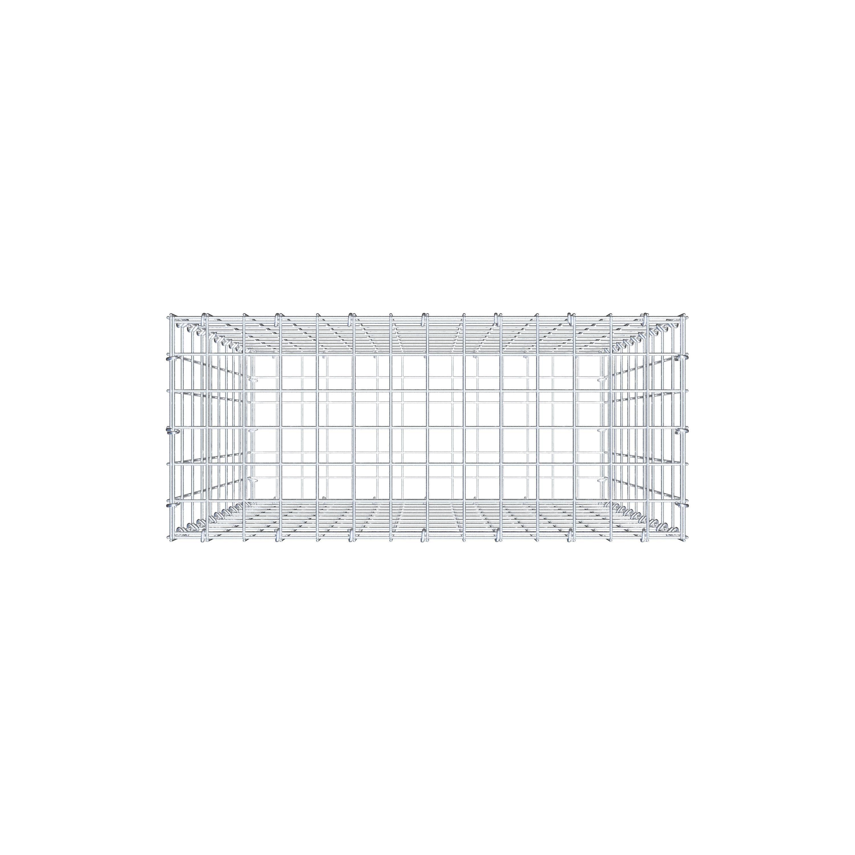 Schanskorf 100 cm x 70 cm x 30 cm (L x H x D), maaswijdte 5 cm x 10 cm, C-ring