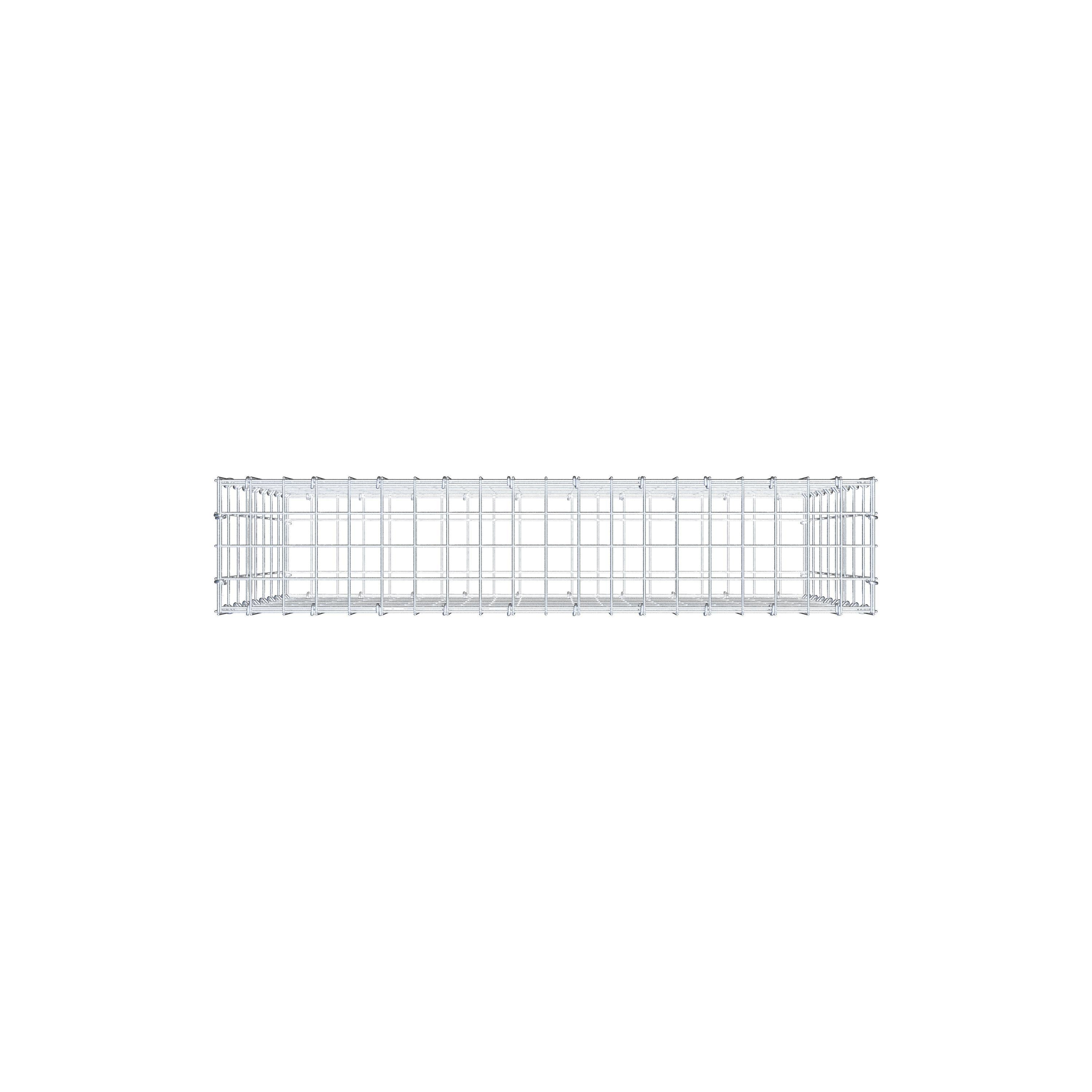 Gabione 100 cm x 80 cm x 20 cm (L x H x T), Maschenweite 5 cm x 10 cm, C-Ring