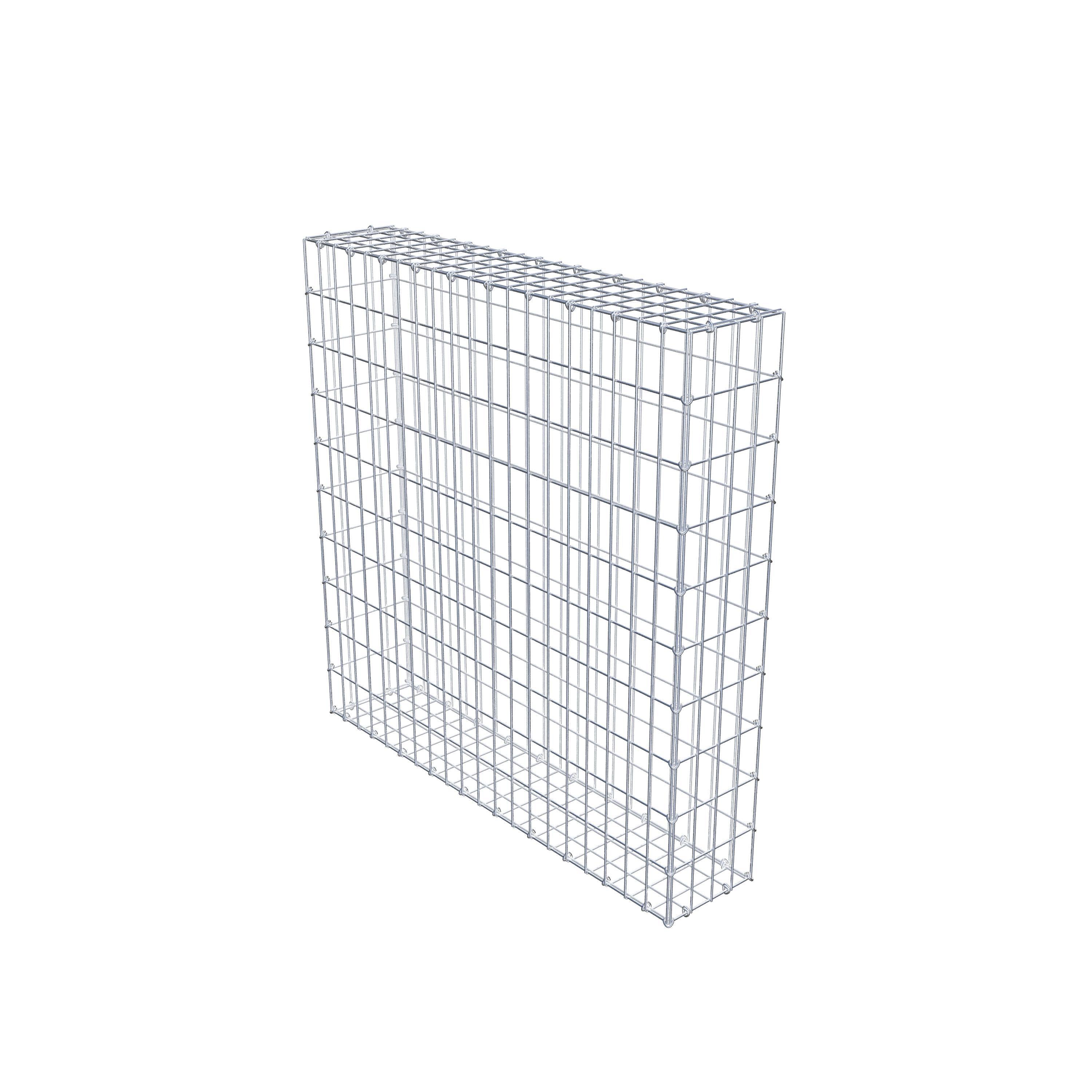 Gabion 100 cm x 100 cm x 20 cm (L x H x D), mesh size 5 cm x 10 cm, C-ring