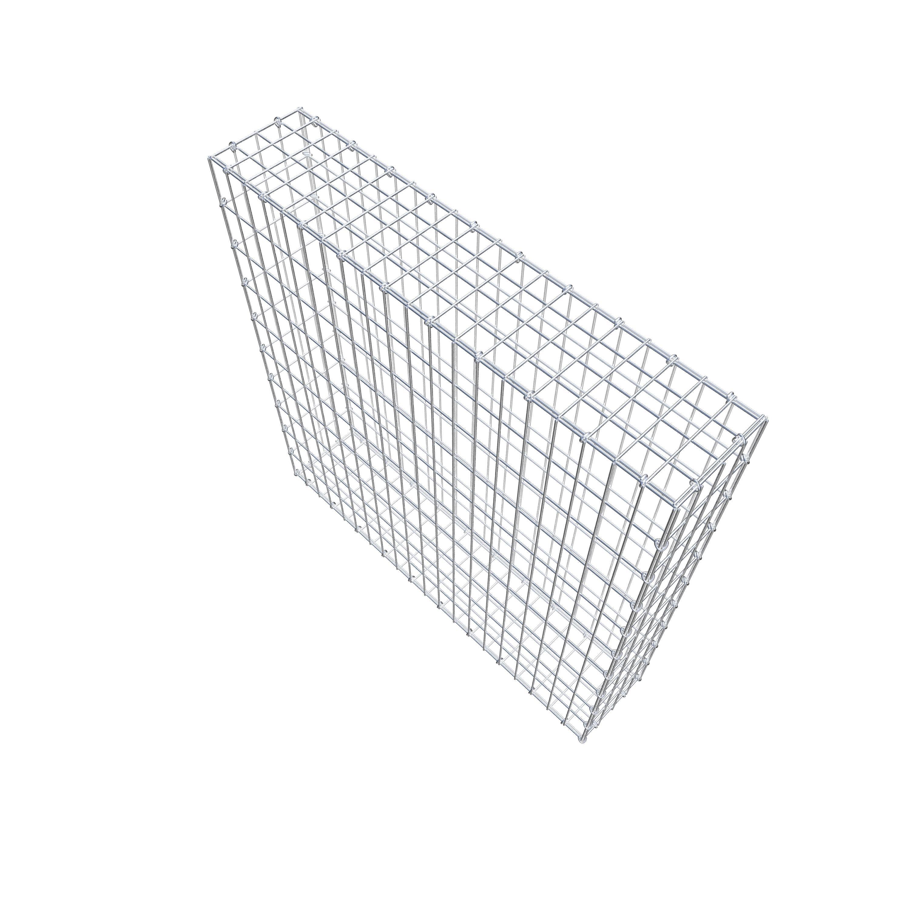 Gabion 100 cm x 100 cm x 20 cm (L x H x D), maskestørrelse 5 cm x 10 cm, C-ring