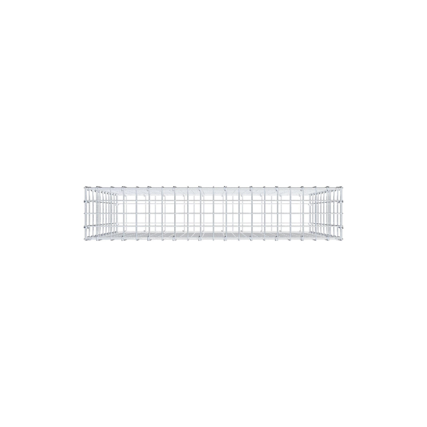 Gabione 100 cm x 100 cm x 20 cm (L x H x T), Maschenweite 5 cm x 10 cm, C-Ring