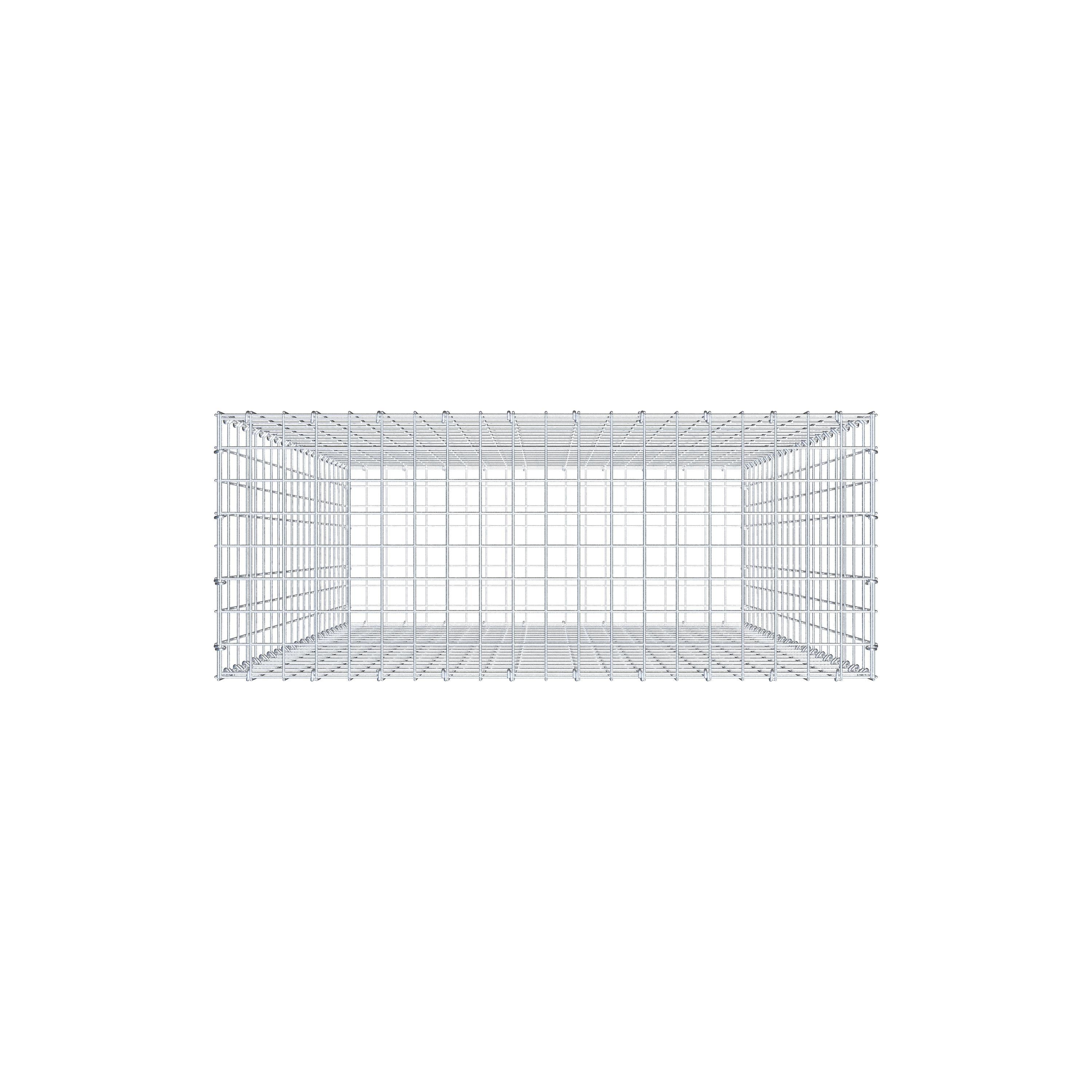 Gabione 200 cm x 100 cm x 40 cm (L x H x T), Maschenweite 5 cm x 10 cm, C-Ring