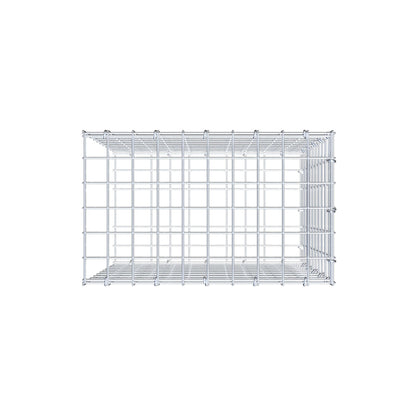 Mounted gabion type 2 50 cm x 50 cm x 30 cm (L x H x D), mesh size 5 cm x 5 cm, C-ring