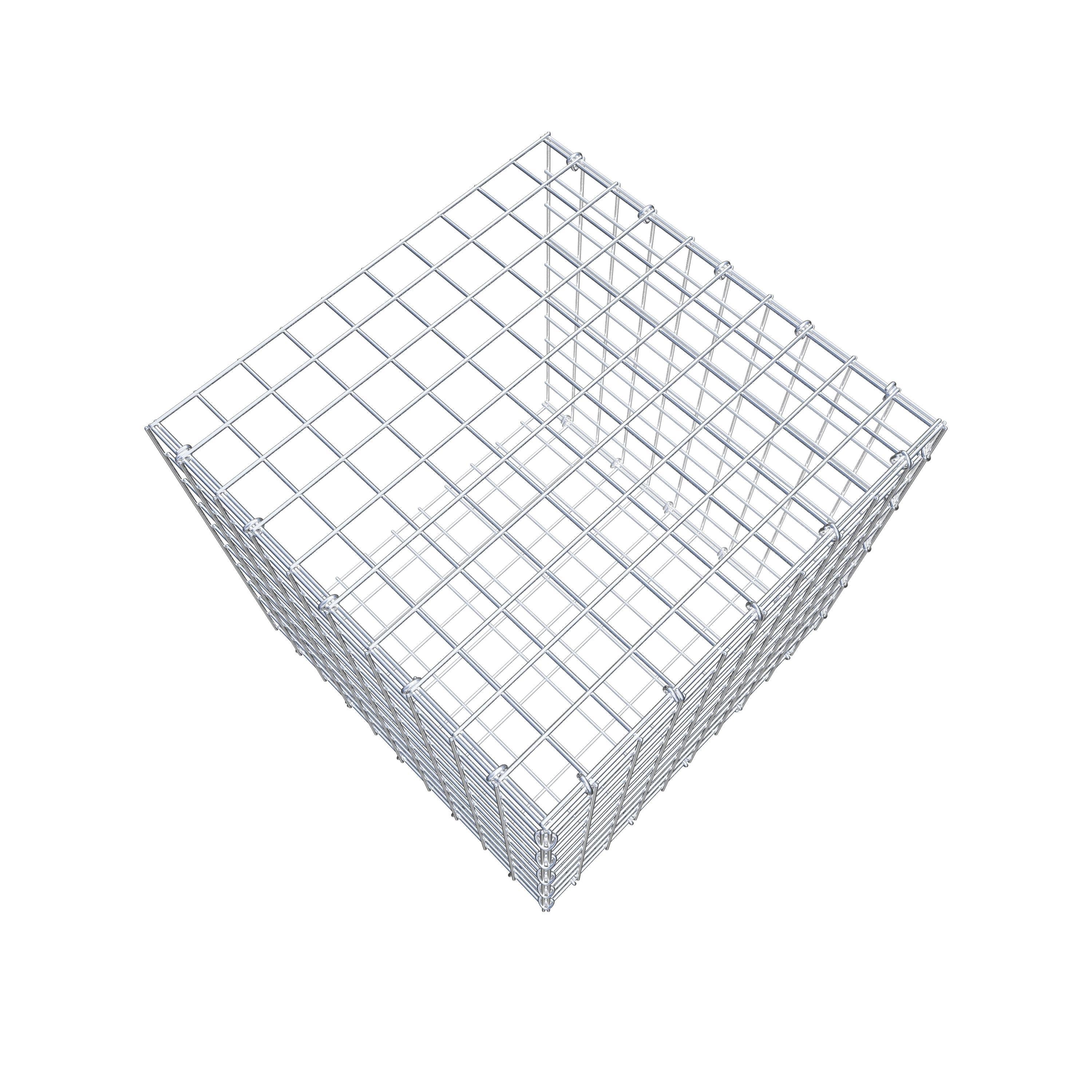 Mounted gabion type 2 50 cm x 50 cm x 50 cm (L x H x D), mesh size 5 cm x 5 cm, C-ring