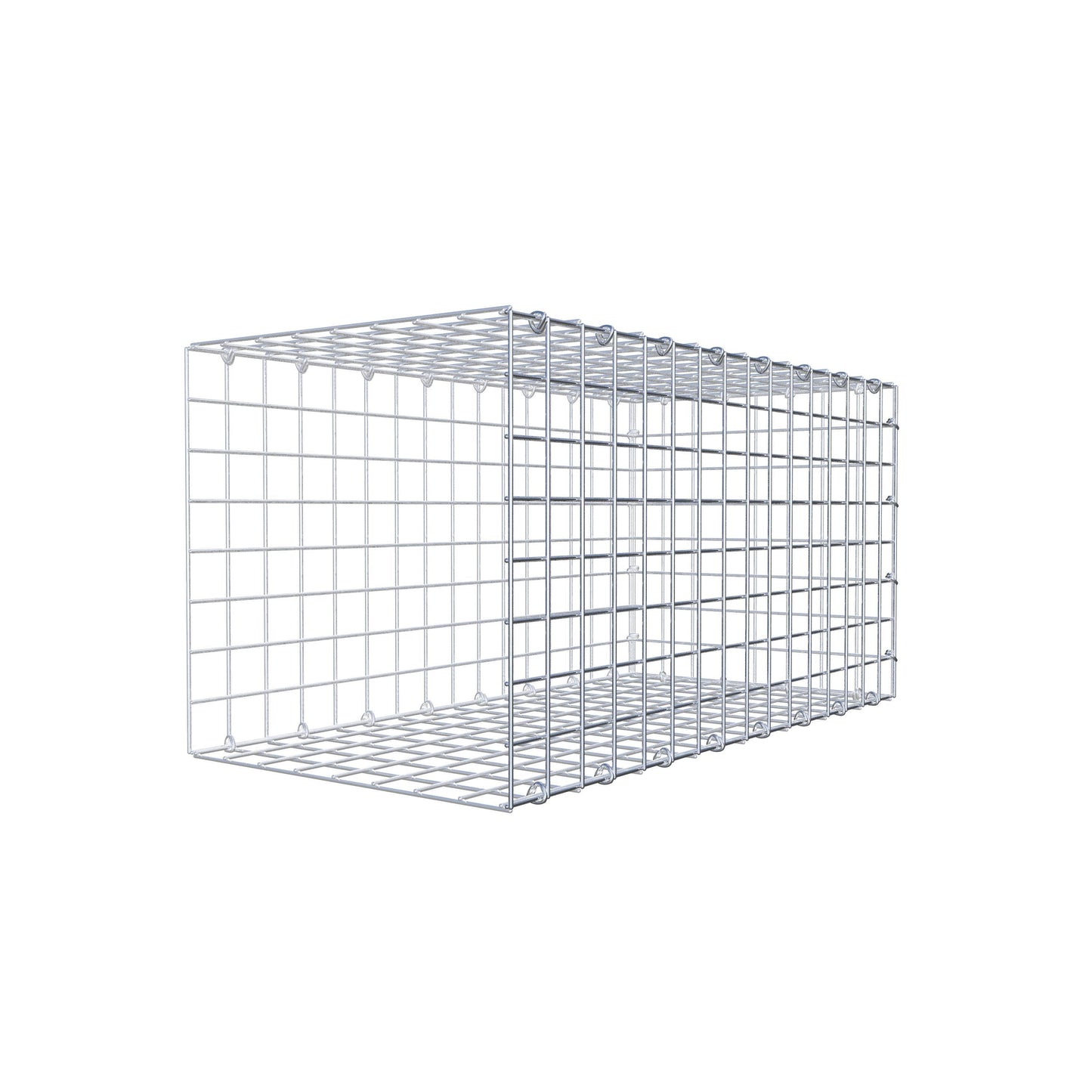 Monteret gabion type 2 80 cm x 40 cm x 40 cm (L x H x D), maskestørrelse 5 cm x 5 cm, C-ring