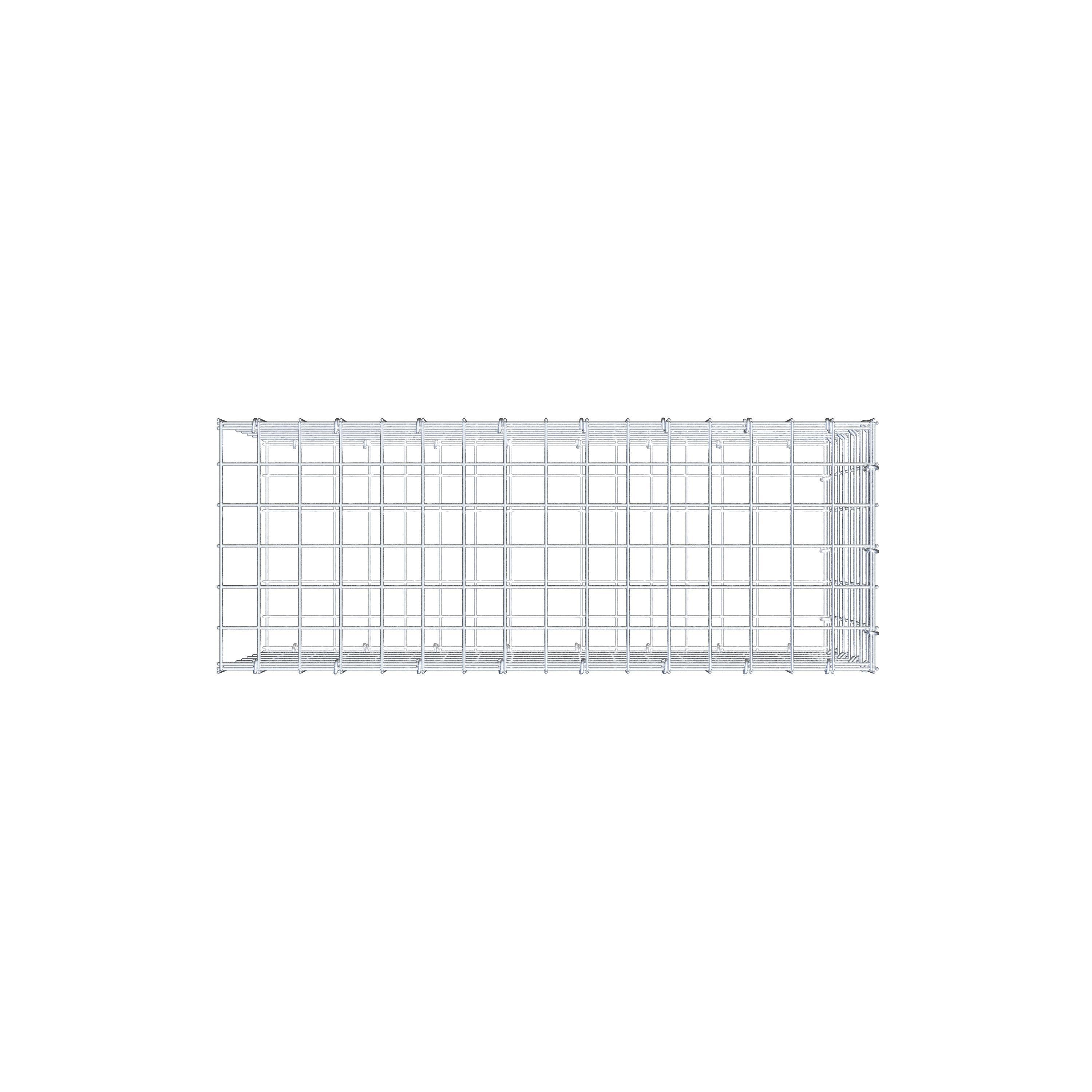 Anbaugabione Typ 2 80 cm x 40 cm x 30 cm (L x H x T), Maschenweite 5 cm x 5 cm, C-Ring