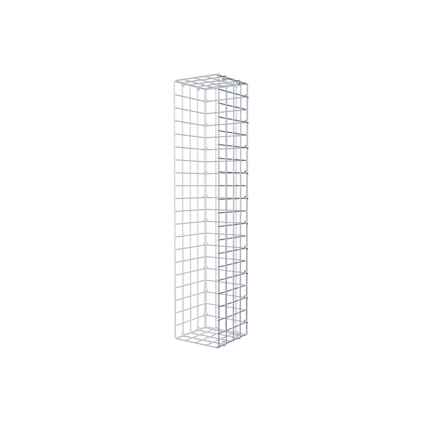 Fästbar gabion typ 2 100 cm x 20 cm x 20 cm (L x H x D), maskstorlek 5 cm x 5 cm, C-ring