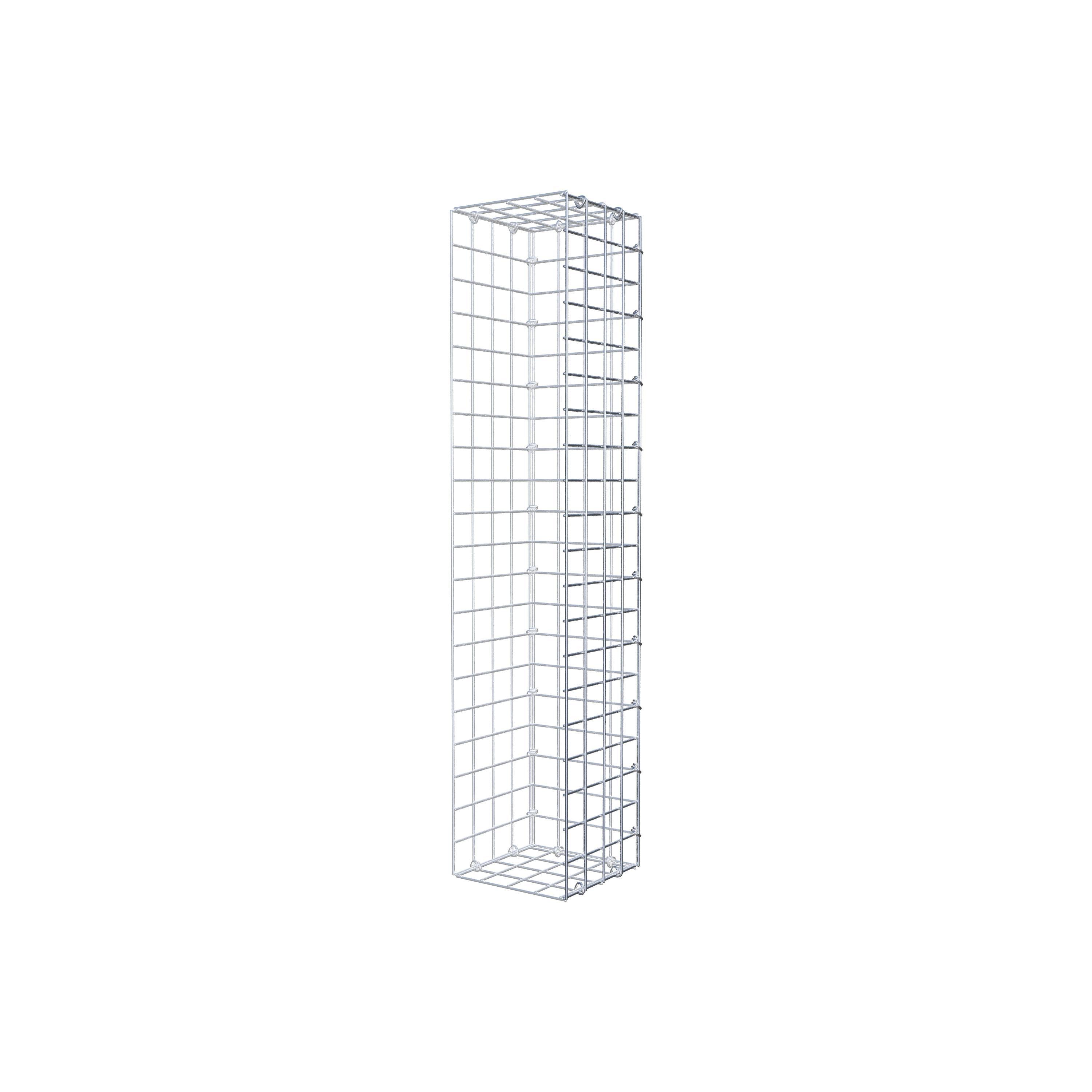 Mounted gabion type 2 100 cm x 20 cm x 20 cm (L x H x D), mesh size 5 cm x 5 cm, C-ring