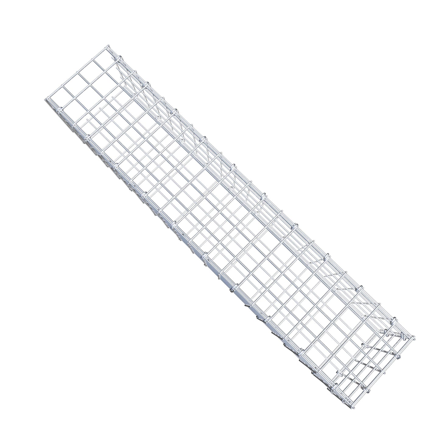 Fästbar gabion typ 2 100 cm x 20 cm x 20 cm (L x H x D), maskstorlek 5 cm x 5 cm, C-ring