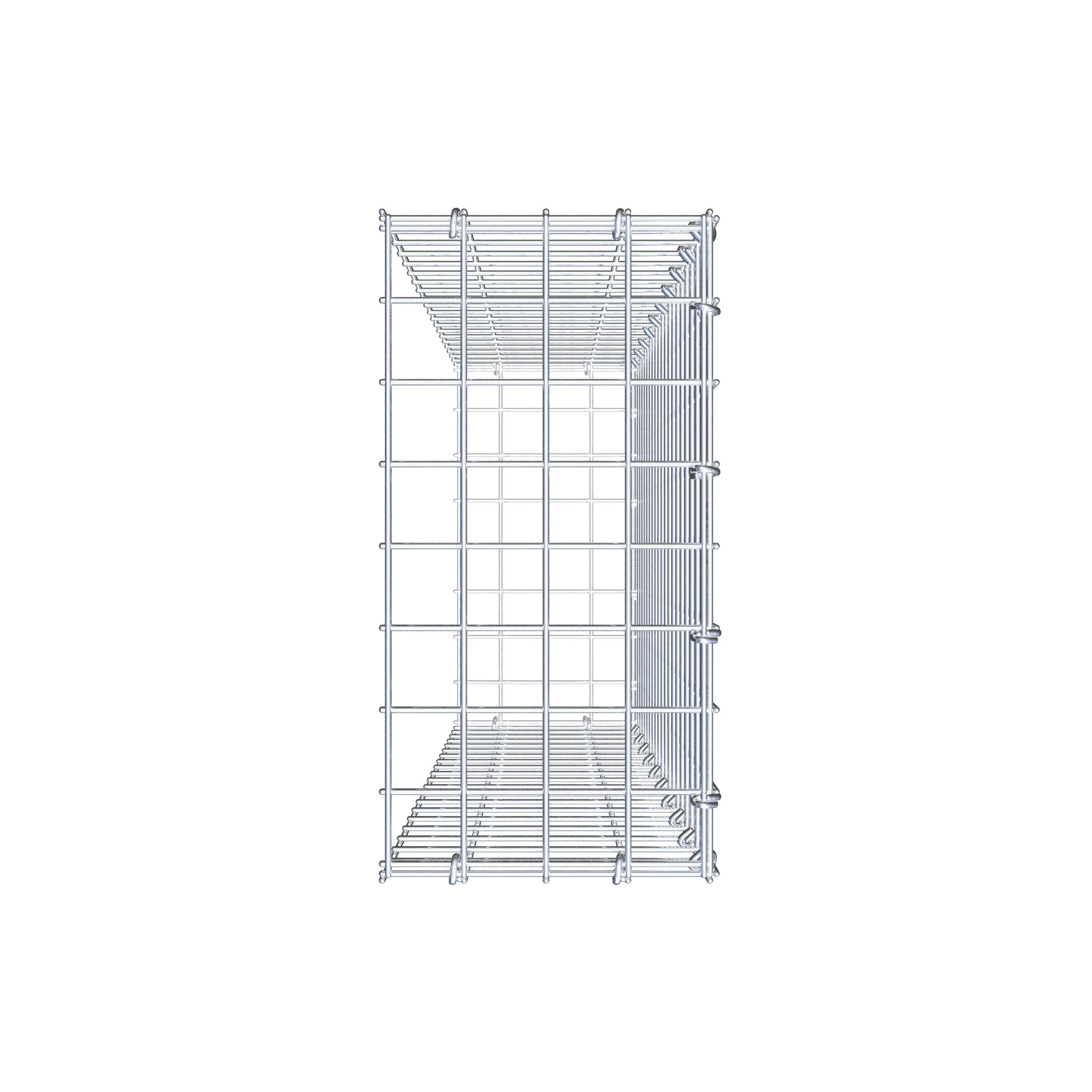 Anbaugabione Typ 2 100 cm x 20 cm x 40 cm (L x H x T), Maschenweite 5 cm x 5 cm, C-Ring