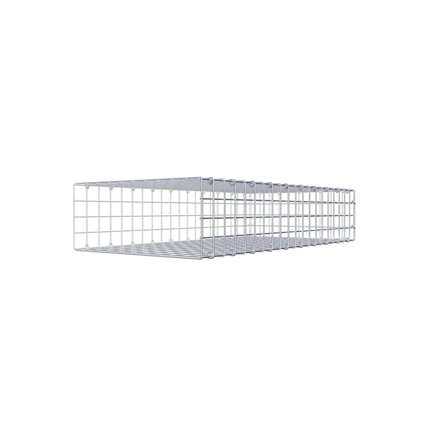 Gavión acoplable tipo 2 100 cm x 20 cm x 50 cm (L x A x P), malla 5 cm x 5 cm, anillo en C