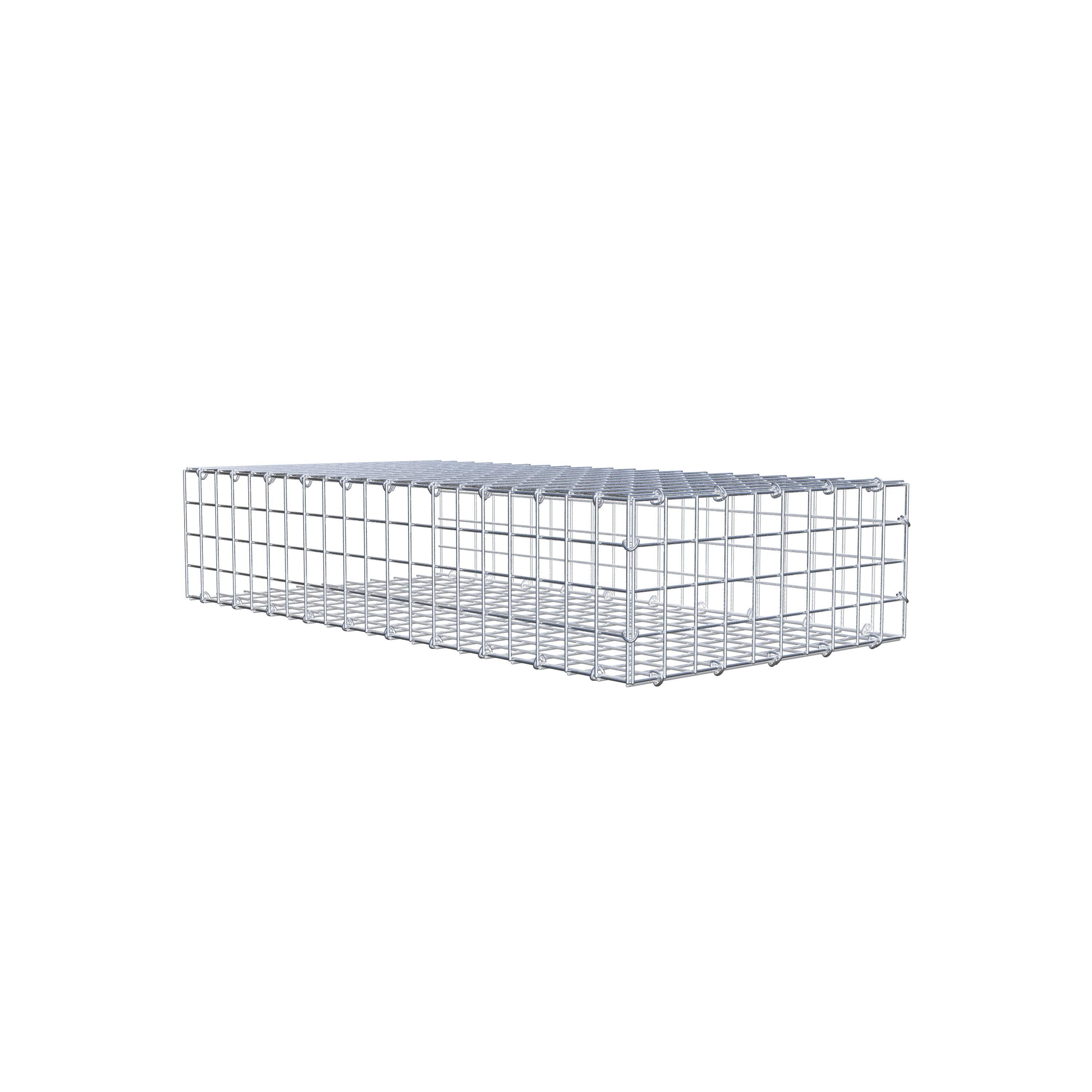 Anbaugabione Typ 2 100 cm x 20 cm x 50 cm (L x H x T), Maschenweite 5 cm x 5 cm, C-Ring