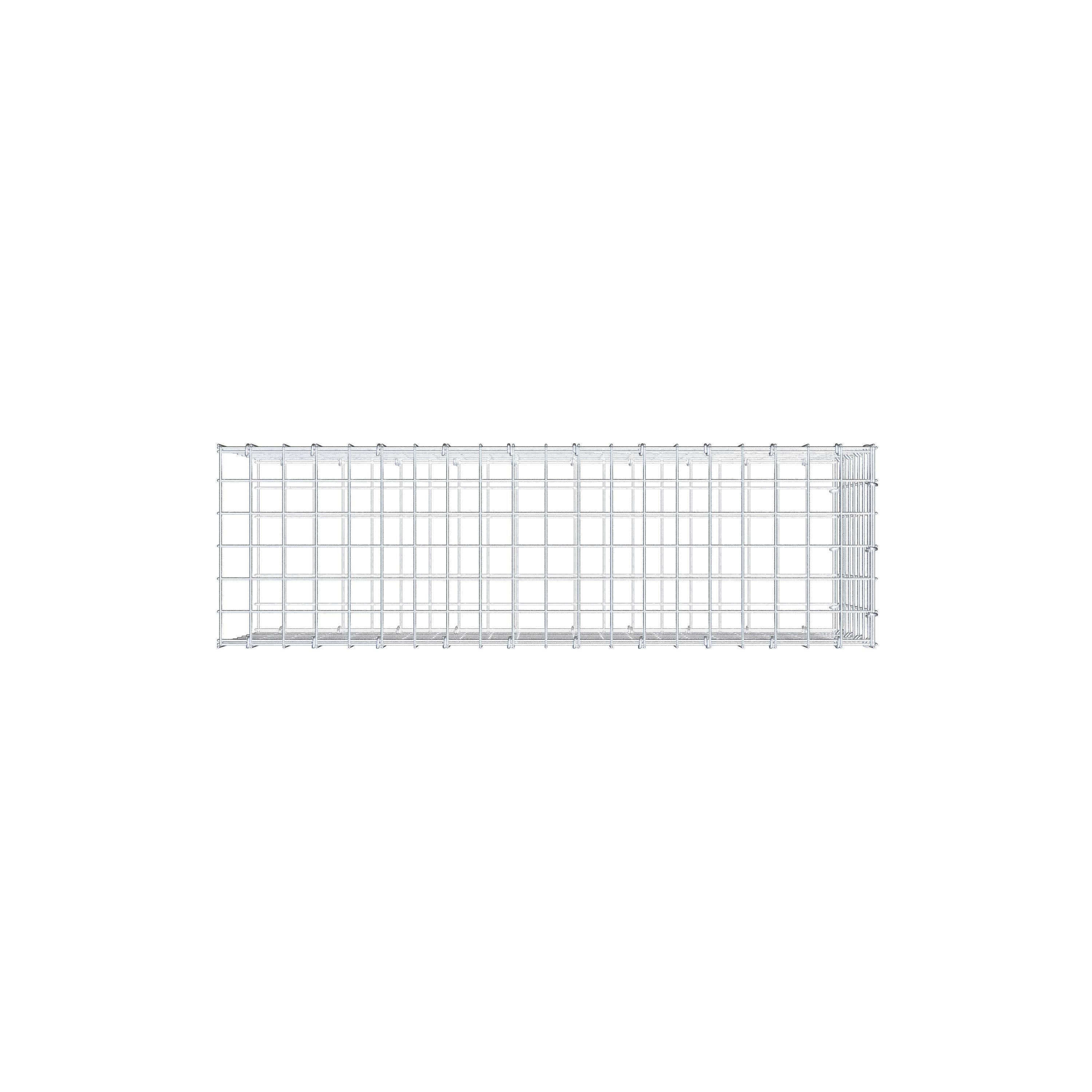 Mounted gabion type 2 100 cm x 40 cm x 30 cm (L x H x D), mesh size 5 cm x 5 cm, C-ring