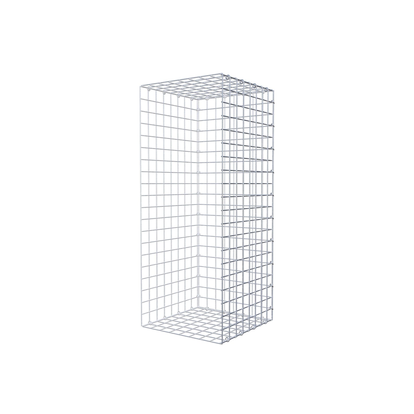 Typ 2 påbyggnadsgabion 100 cm x 40 cm x 40 cm (L x H x D), maskstorlek 5 cm x 5 cm, C-ring