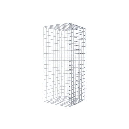 Typ 2 påbyggnadsgabion 100 cm x 40 cm x 40 cm (L x H x D), maskstorlek 5 cm x 5 cm, C-ring