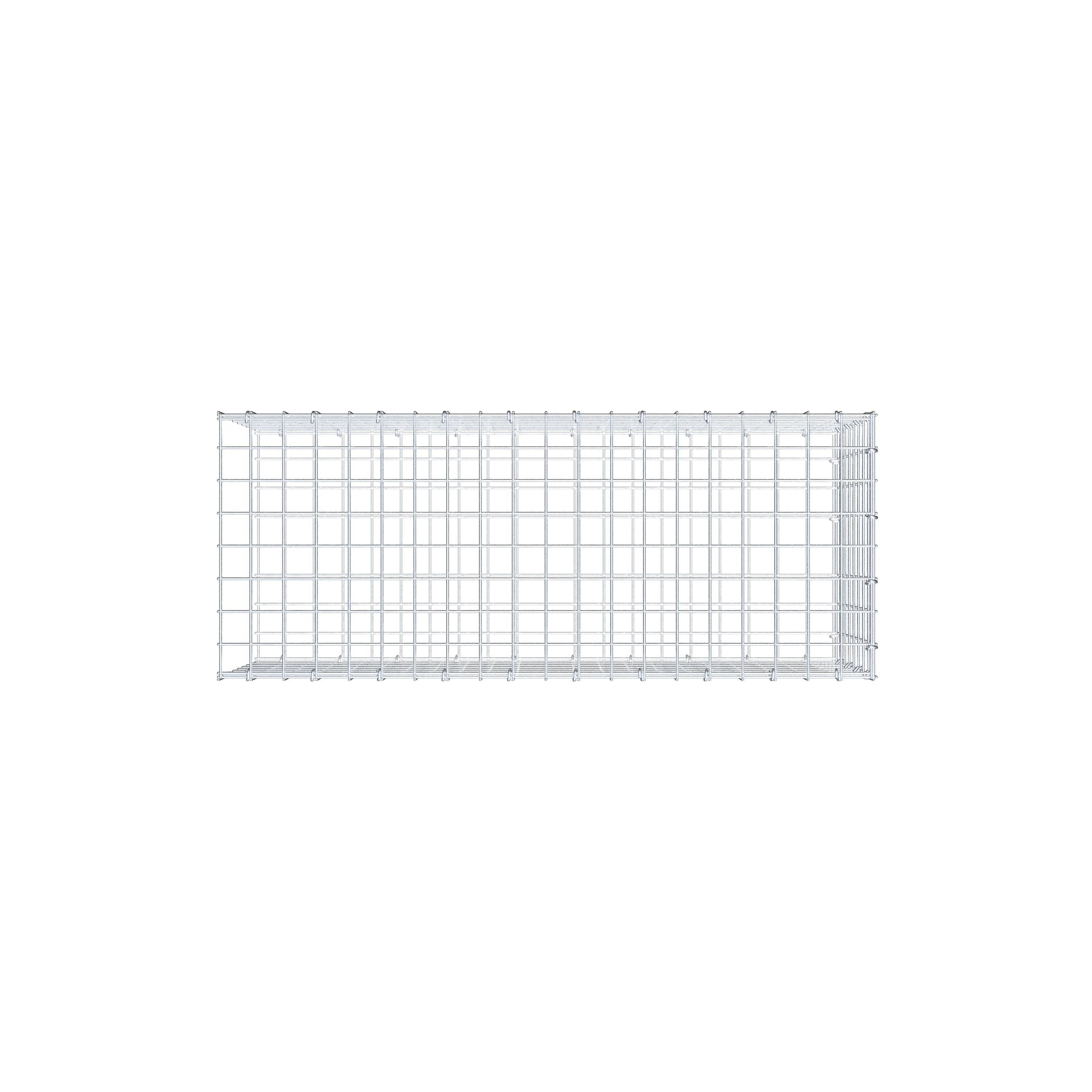 Gabbione aggiuntivo di tipo 2 100 cm x 40 cm x 40 cm (L x H x P), maglia 5 cm x 5 cm, anello a C