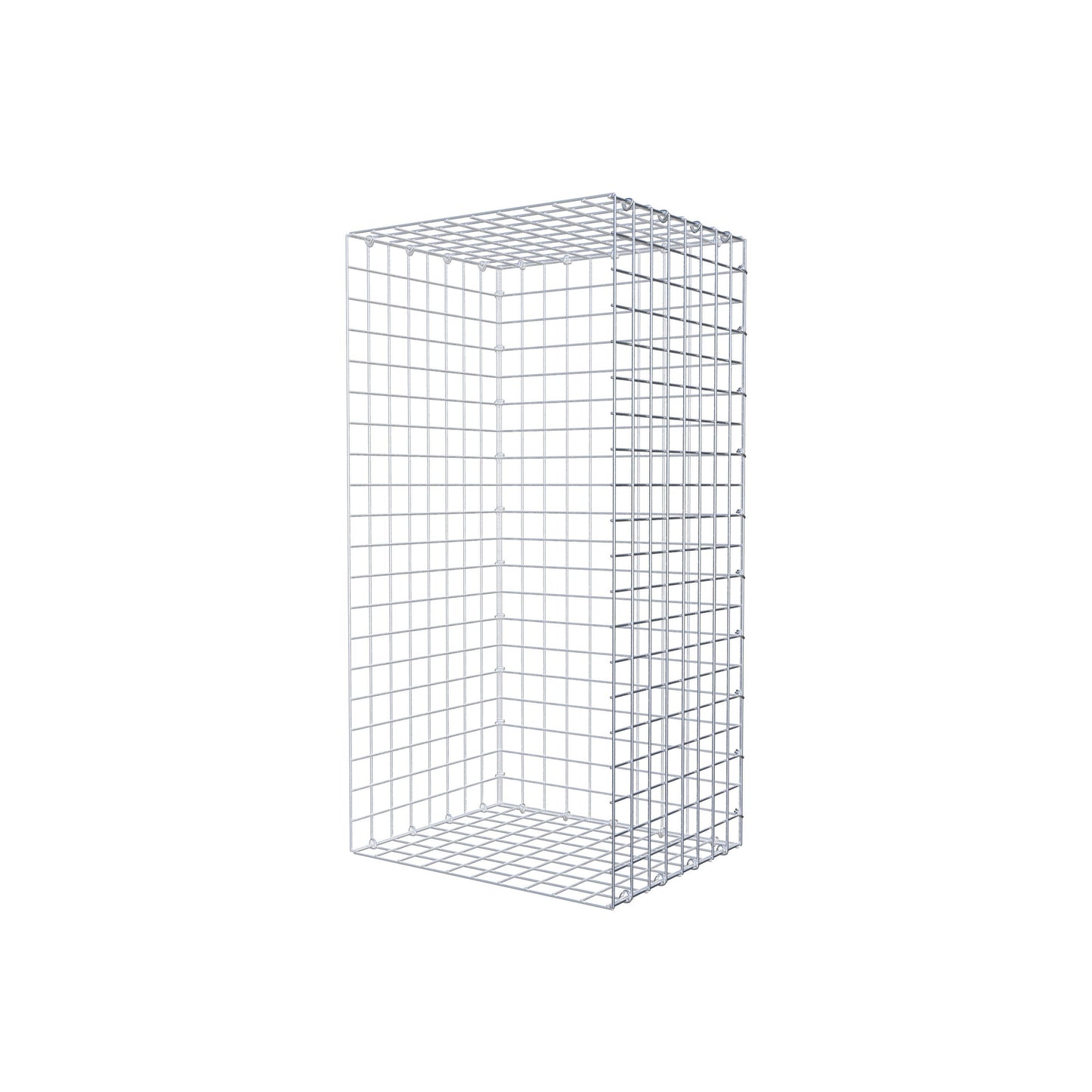 Gavión complementario de tipo 2 100 cm x 40 cm x 50 cm (largo x alto x fondo), malla 5 cm x 5 cm, anillo en C