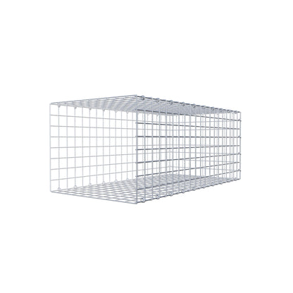 Gavión complementario de tipo 2 100 cm x 40 cm x 50 cm (largo x alto x fondo), malla 5 cm x 5 cm, anillo en C
