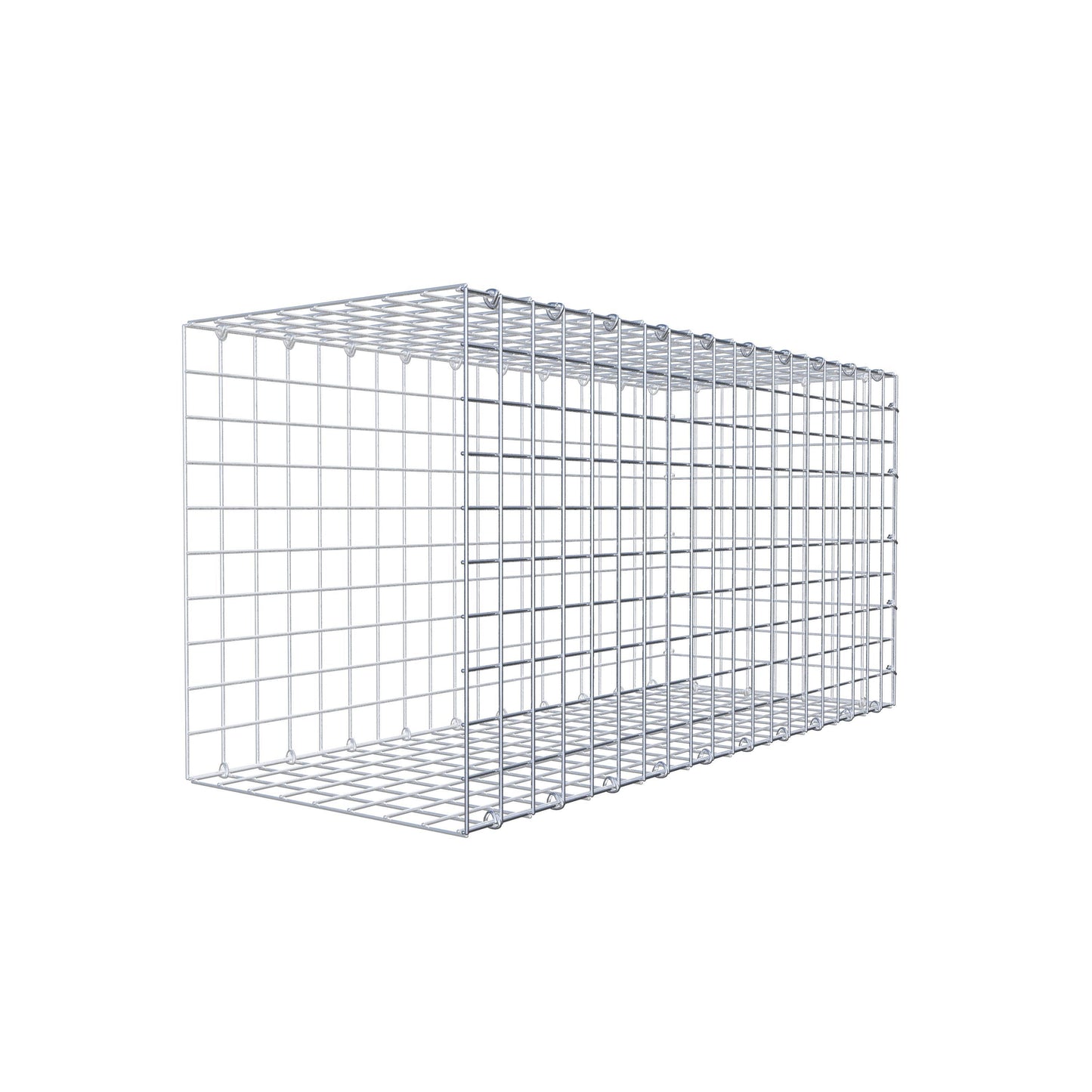 Gavión complementario de tipo 2 100 cm x 50 cm x 40 cm (largo x alto x fondo), malla 5 cm x 5 cm, anillo en C