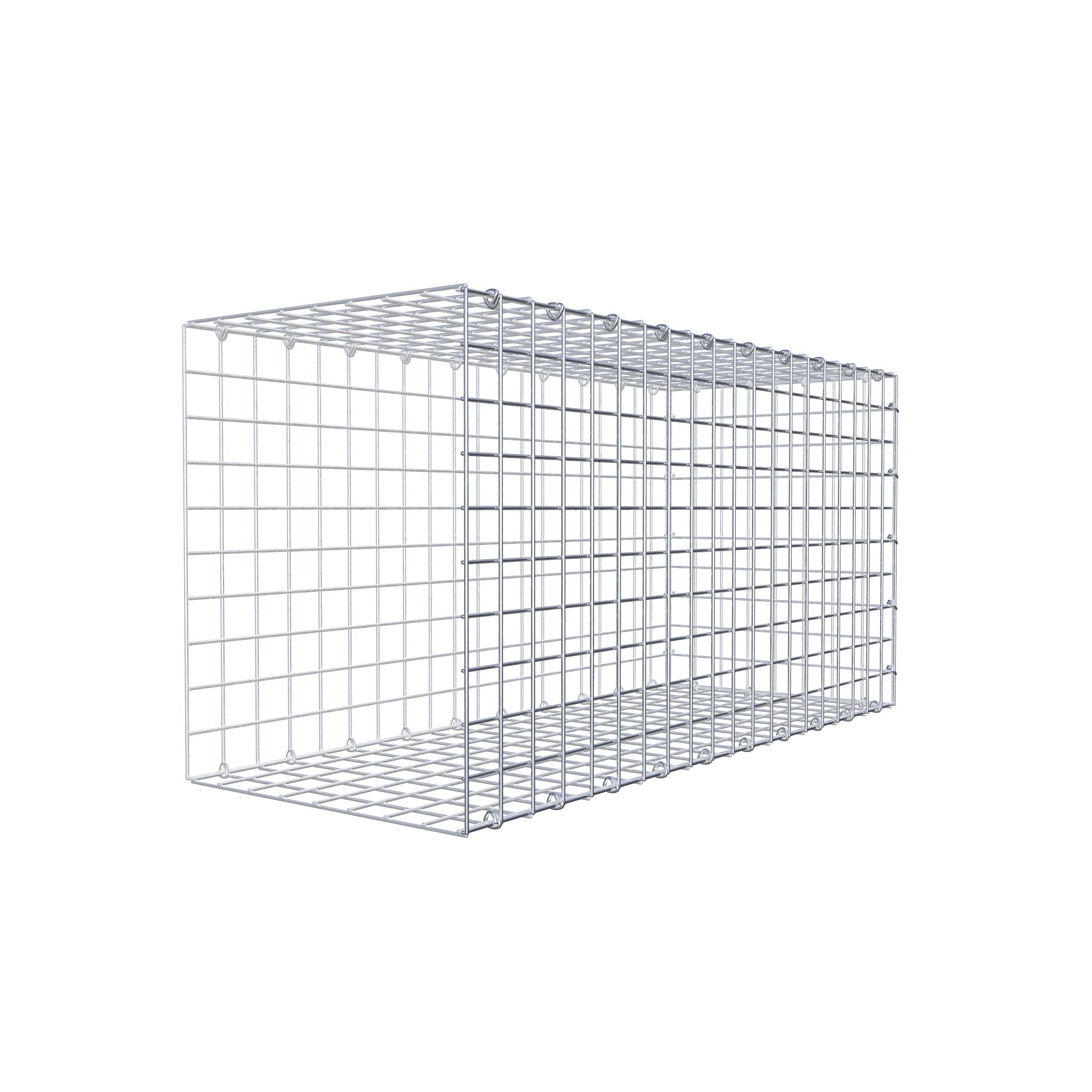 Typ 2 påbyggnadsgabion 100 cm x 50 cm x 40 cm (L x H x D), maskstorlek 5 cm x 5 cm, C-ring