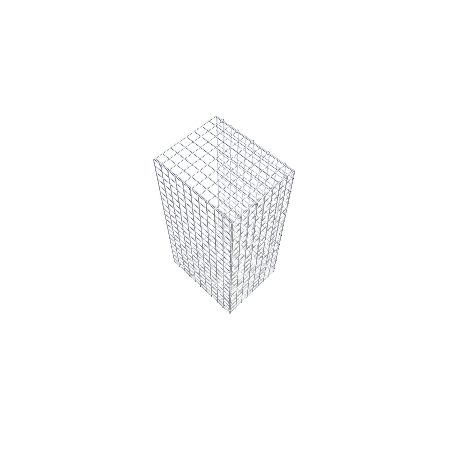 Gavión complementario de tipo 2 100 cm x 50 cm x 40 cm (largo x alto x fondo), malla 5 cm x 5 cm, anillo en C