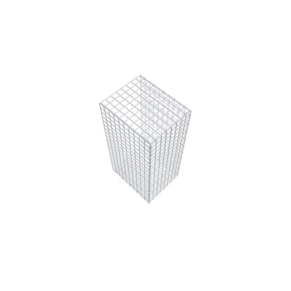 Gavión complementario de tipo 2 100 cm x 50 cm x 40 cm (largo x alto x fondo), malla 5 cm x 5 cm, anillo en C