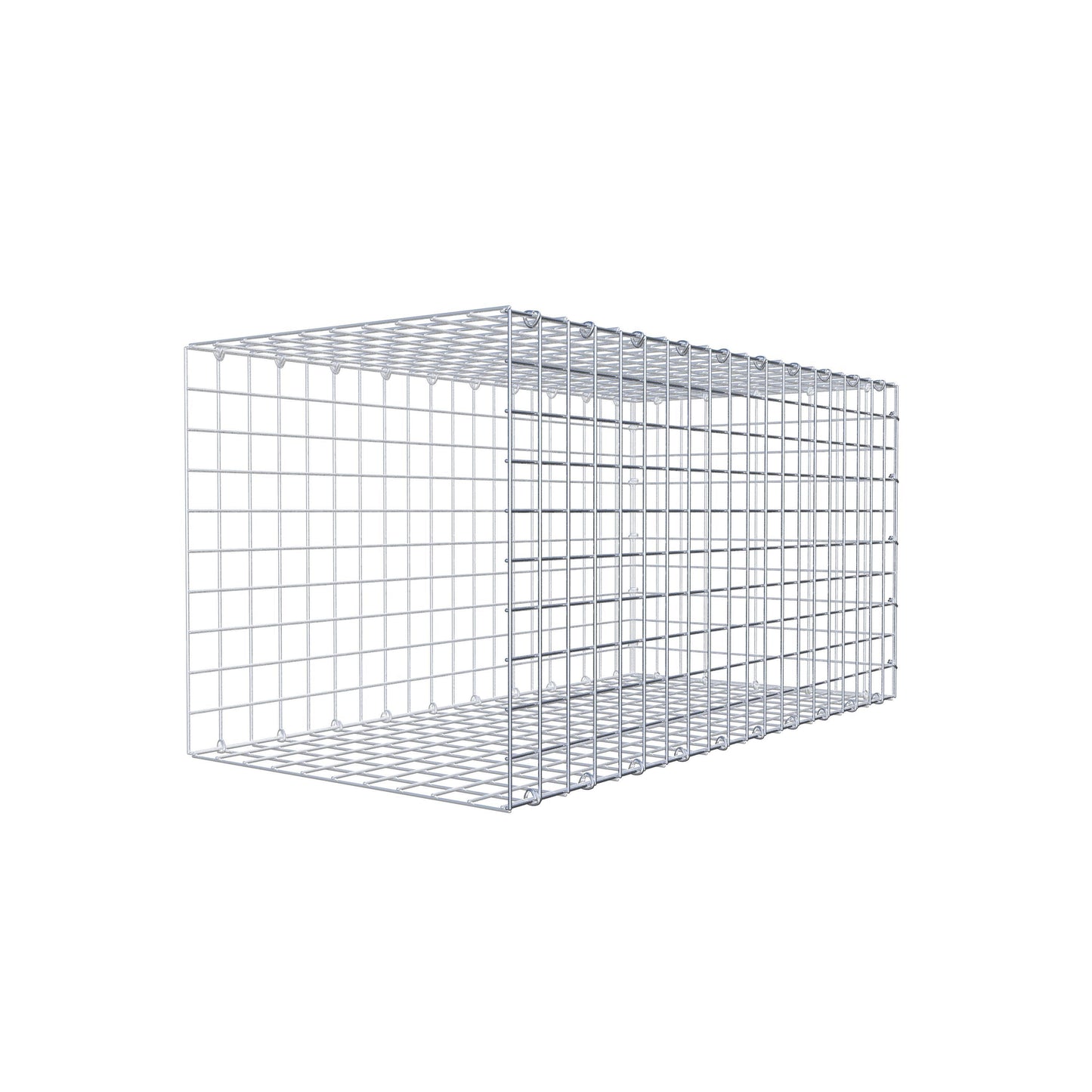 Fästbar gabion typ 2 100 cm x 50 cm x 50 cm (L x H x D), maskstorlek 5 cm x 5 cm, C-ring